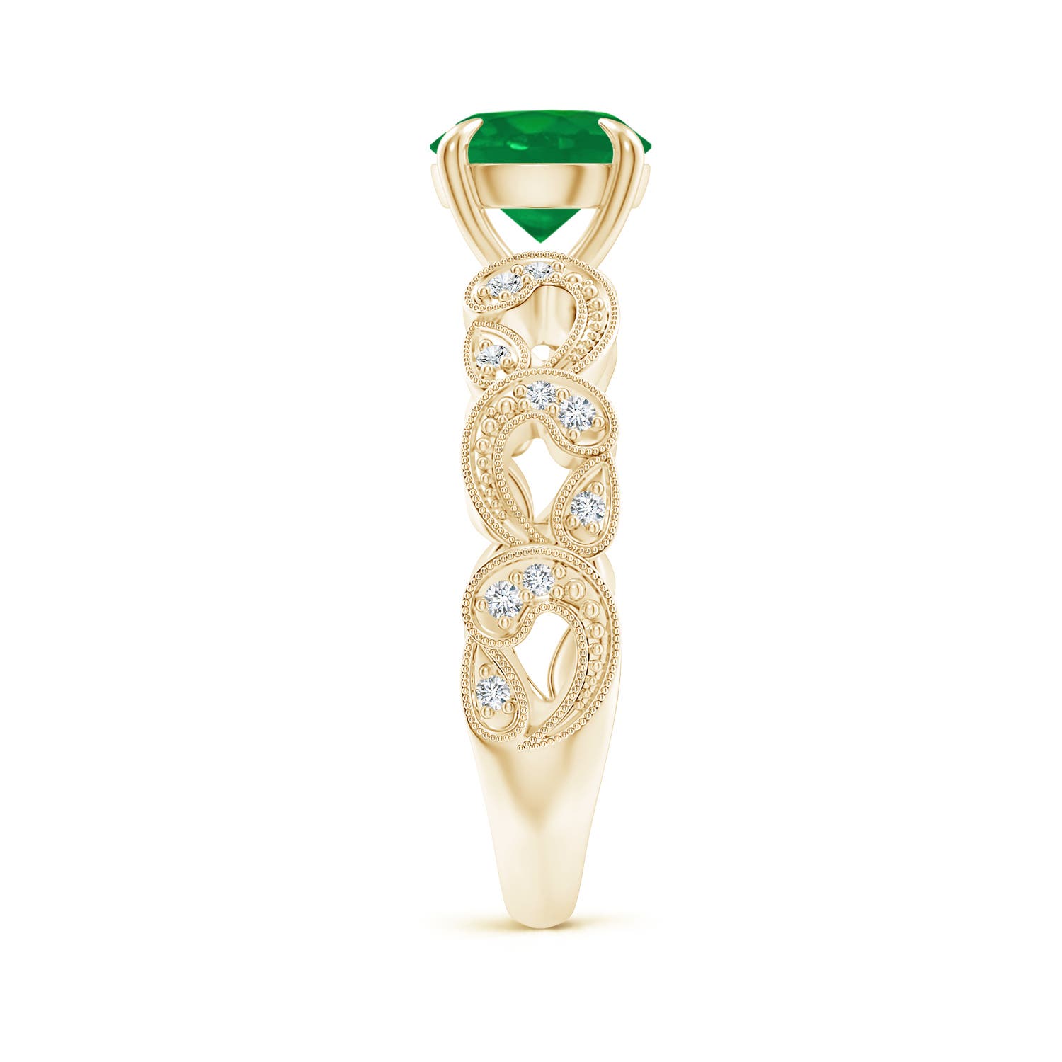 AA - Emerald / 1.31 CT / 14 KT Yellow Gold