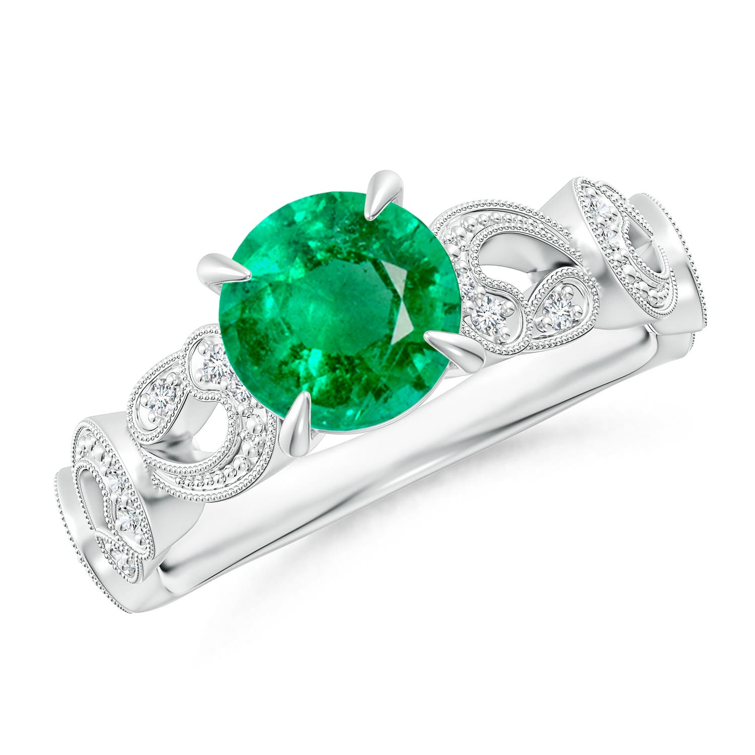 AAA - Emerald / 1.31 CT / 14 KT White Gold