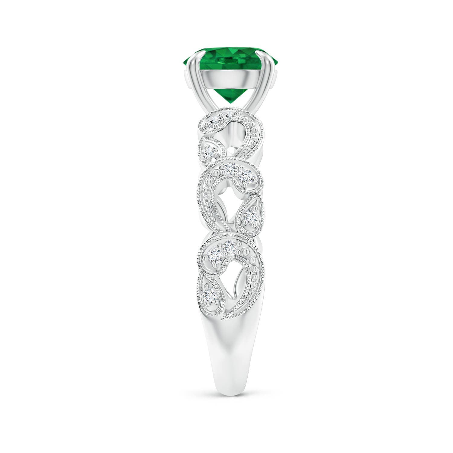 AAA - Emerald / 1.31 CT / 14 KT White Gold