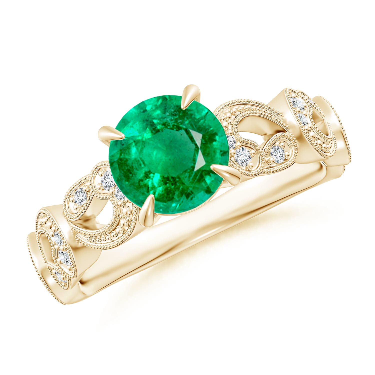 AAA - Emerald / 1.31 CT / 14 KT Yellow Gold