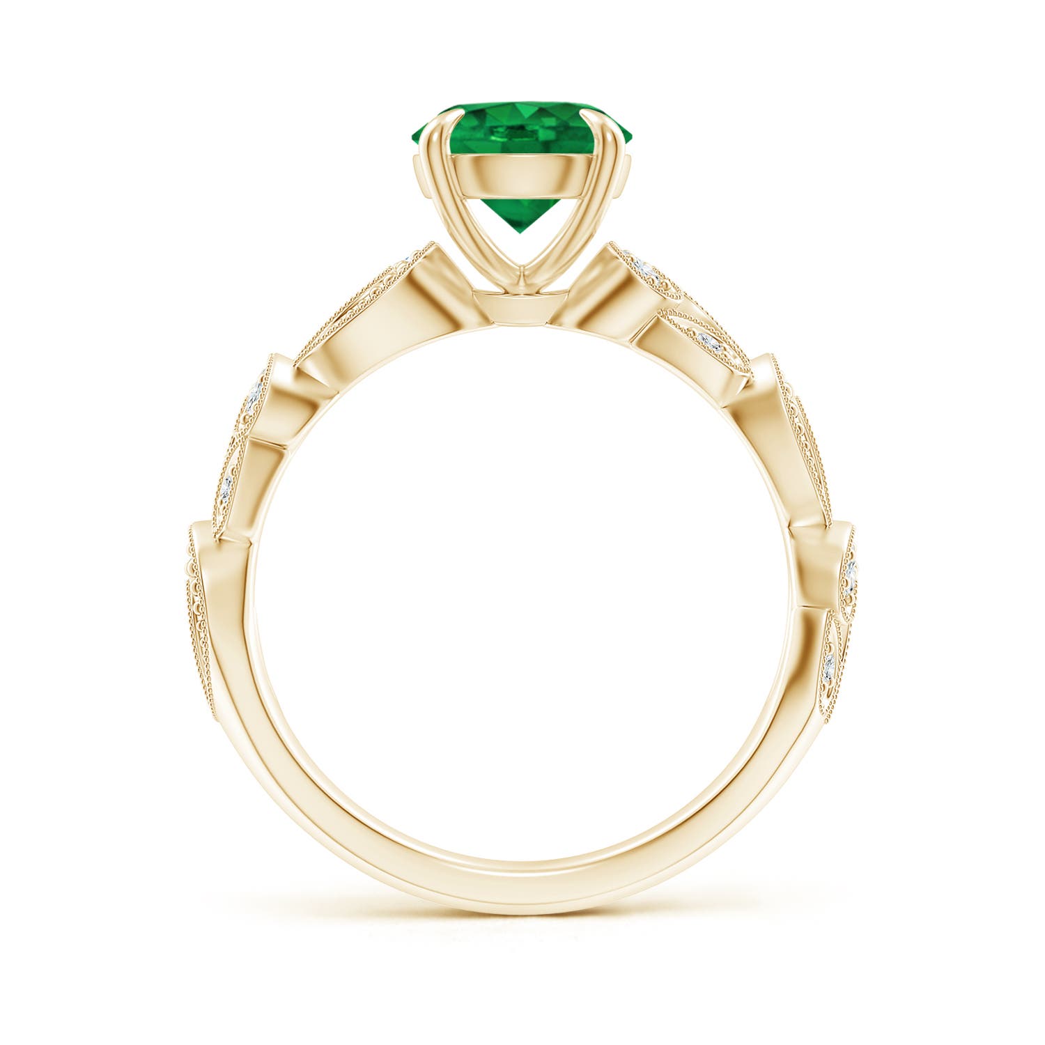 AAA - Emerald / 1.31 CT / 14 KT Yellow Gold