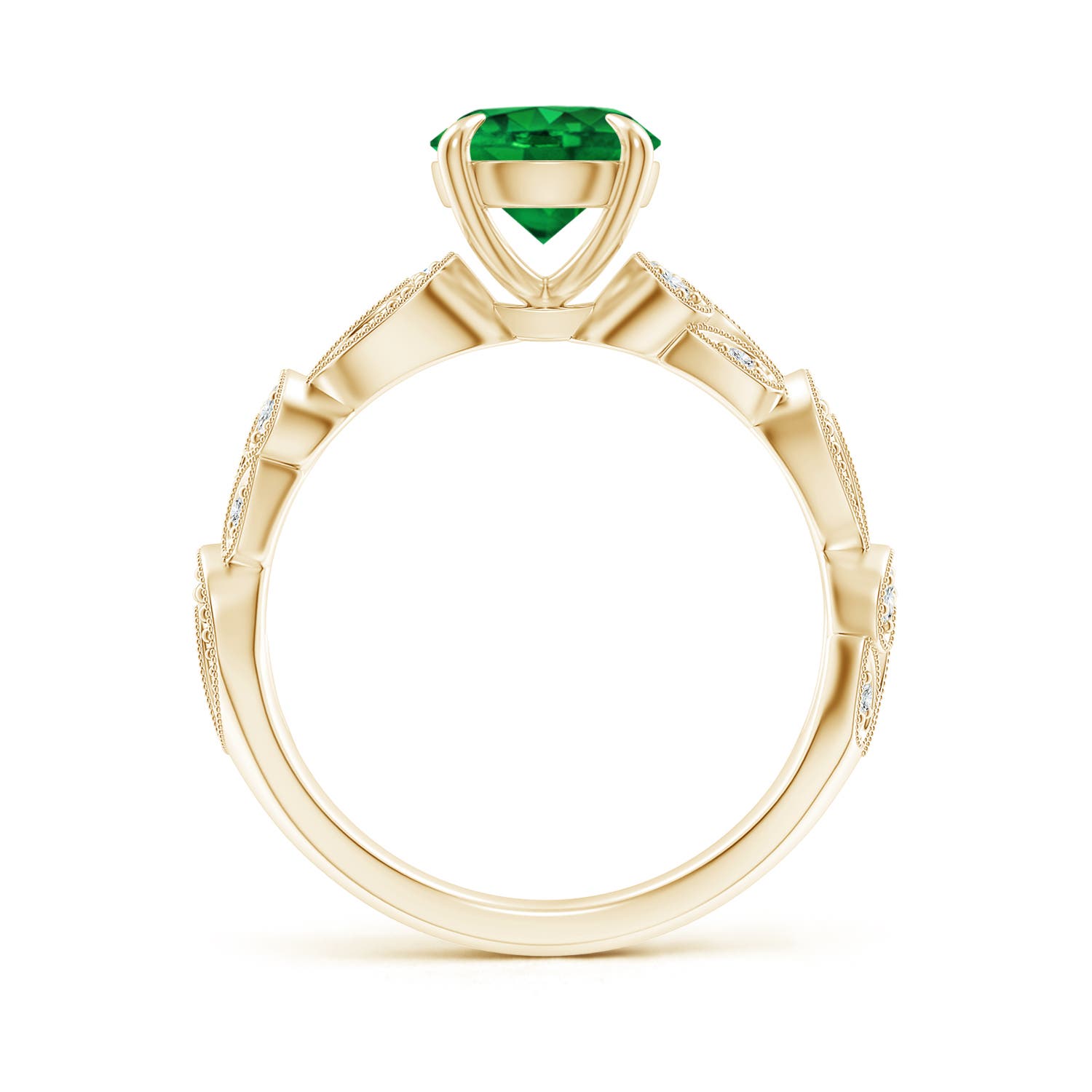 AAAA - Emerald / 1.31 CT / 14 KT Yellow Gold