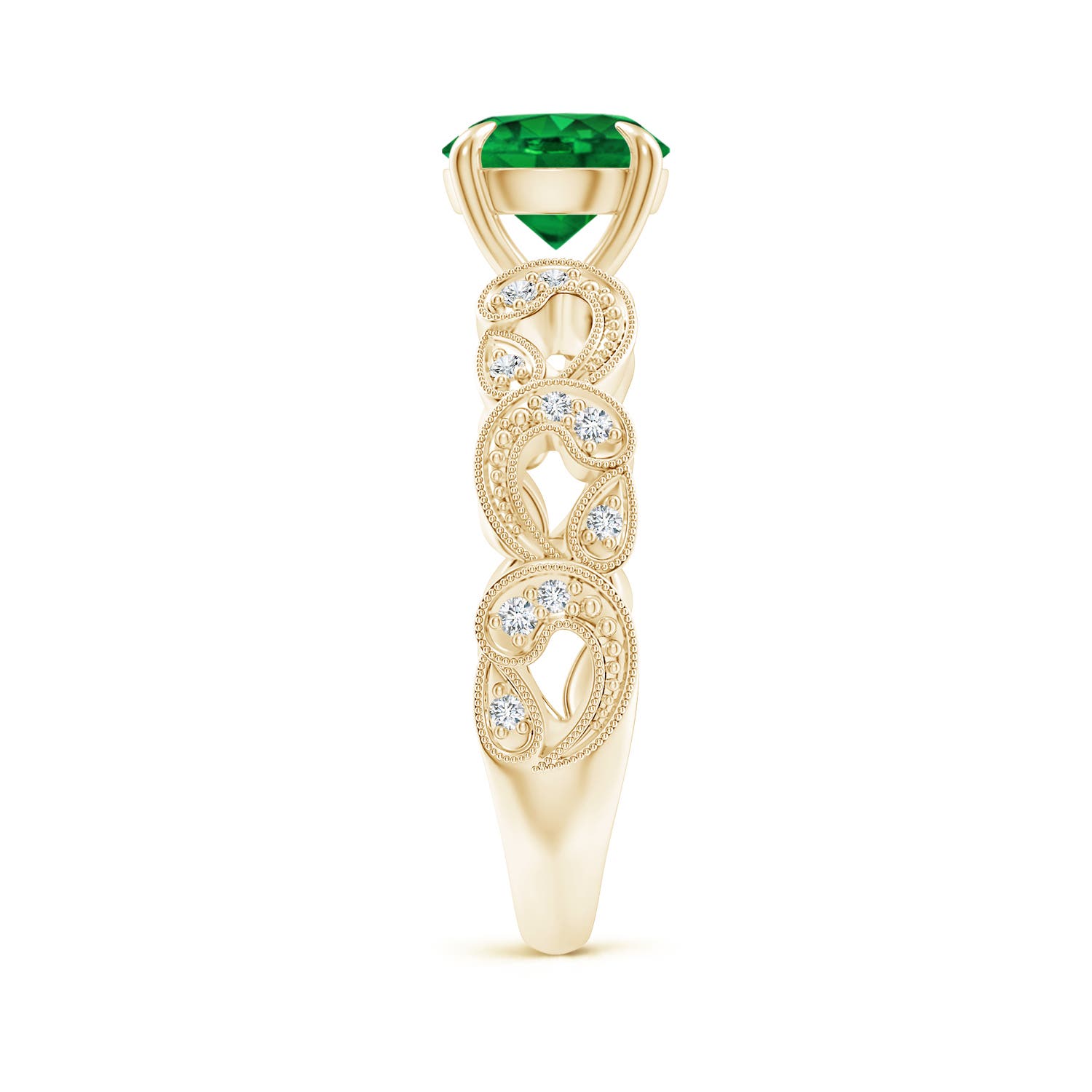 AAAA - Emerald / 1.31 CT / 14 KT Yellow Gold