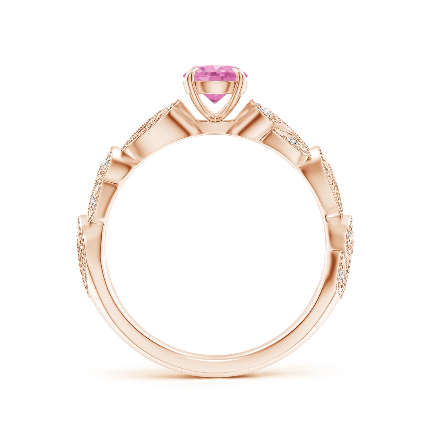 A - Pink Sapphire / 0.71 CT / 14 KT Rose Gold