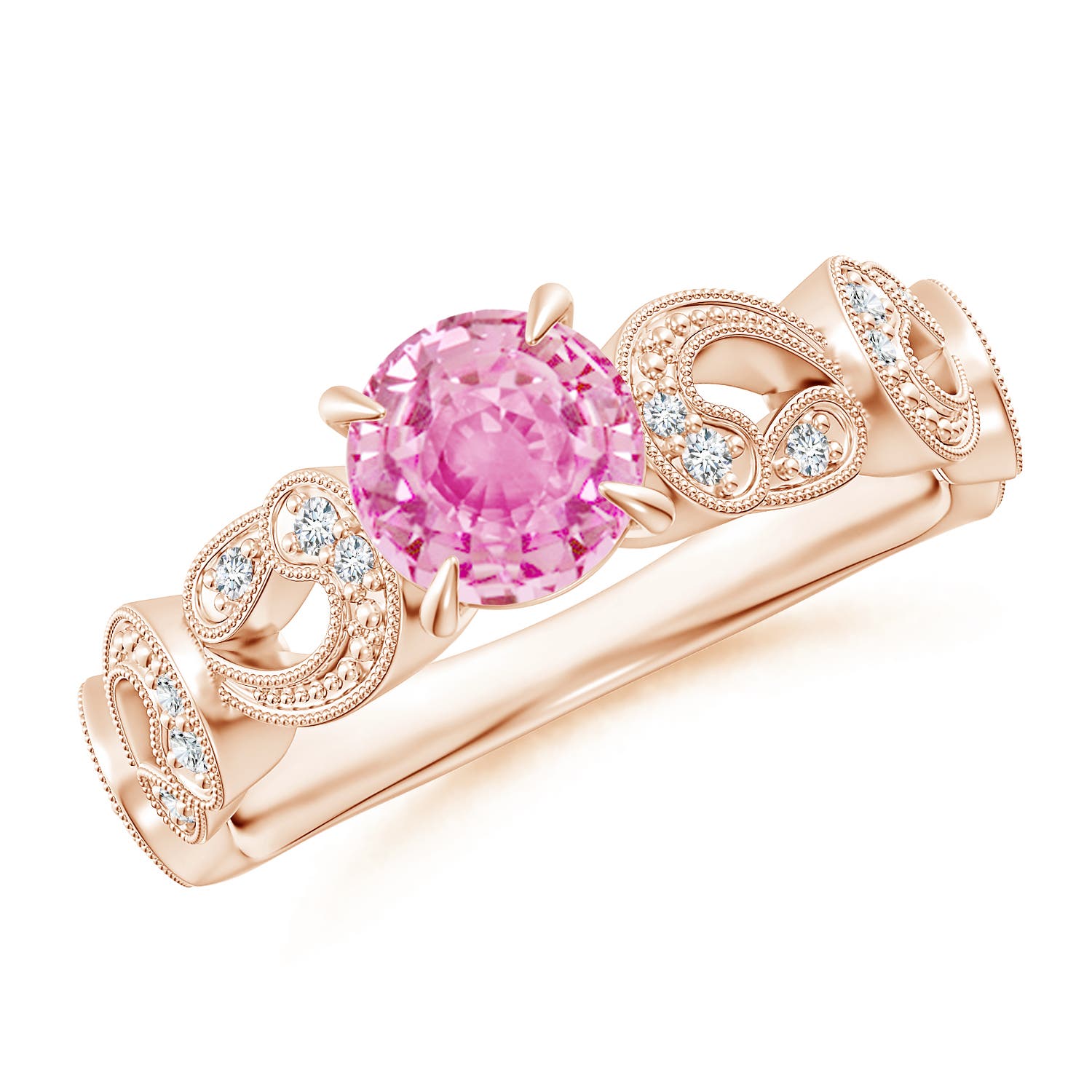 A - Pink Sapphire / 1.11 CT / 14 KT Rose Gold