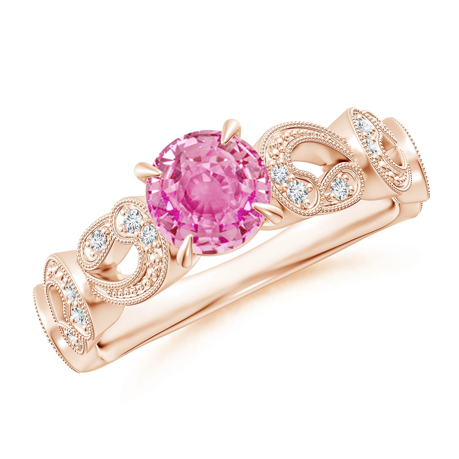 AA - Pink Sapphire / 1.11 CT / 14 KT Rose Gold