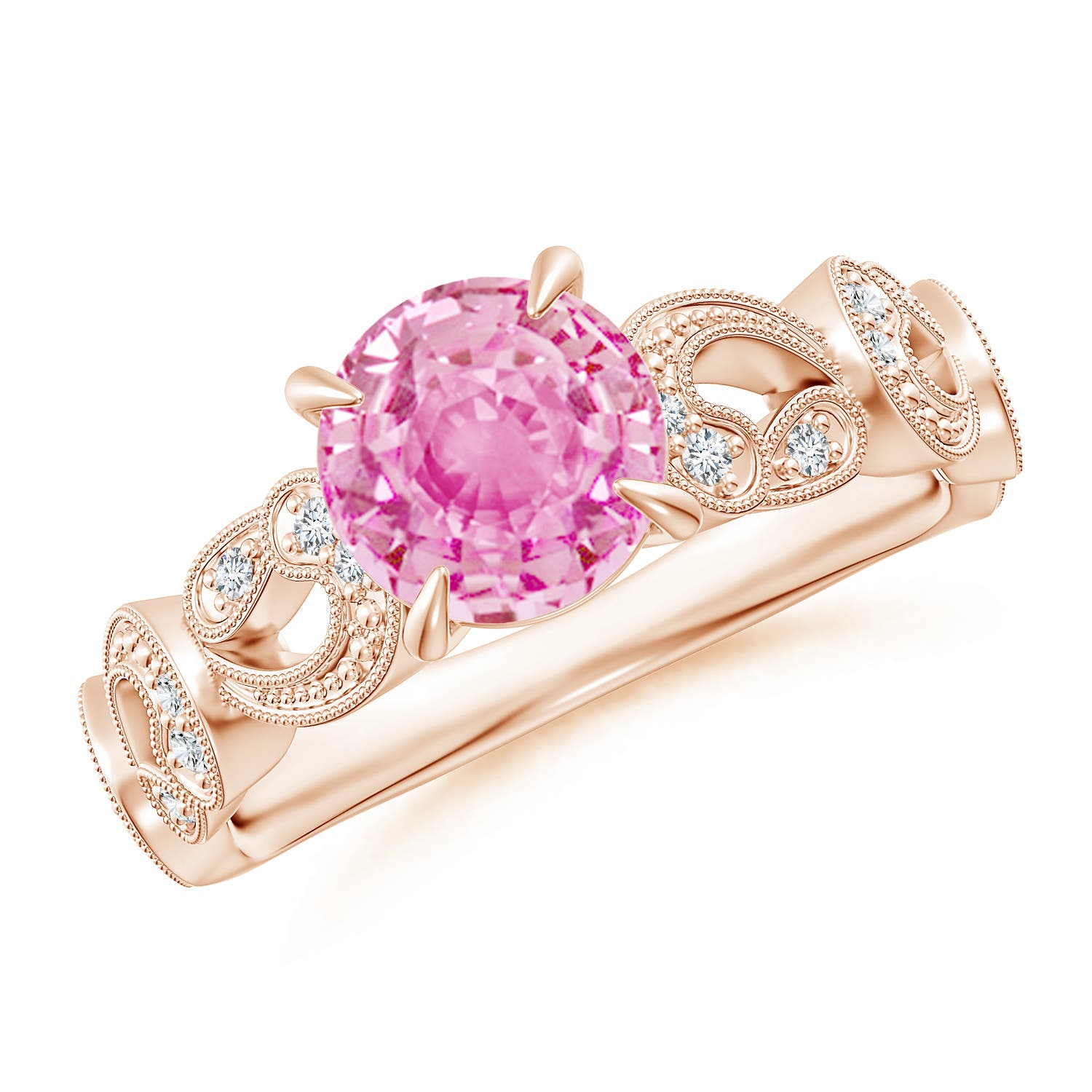 A - Pink Sapphire / 1.71 CT / 14 KT Rose Gold