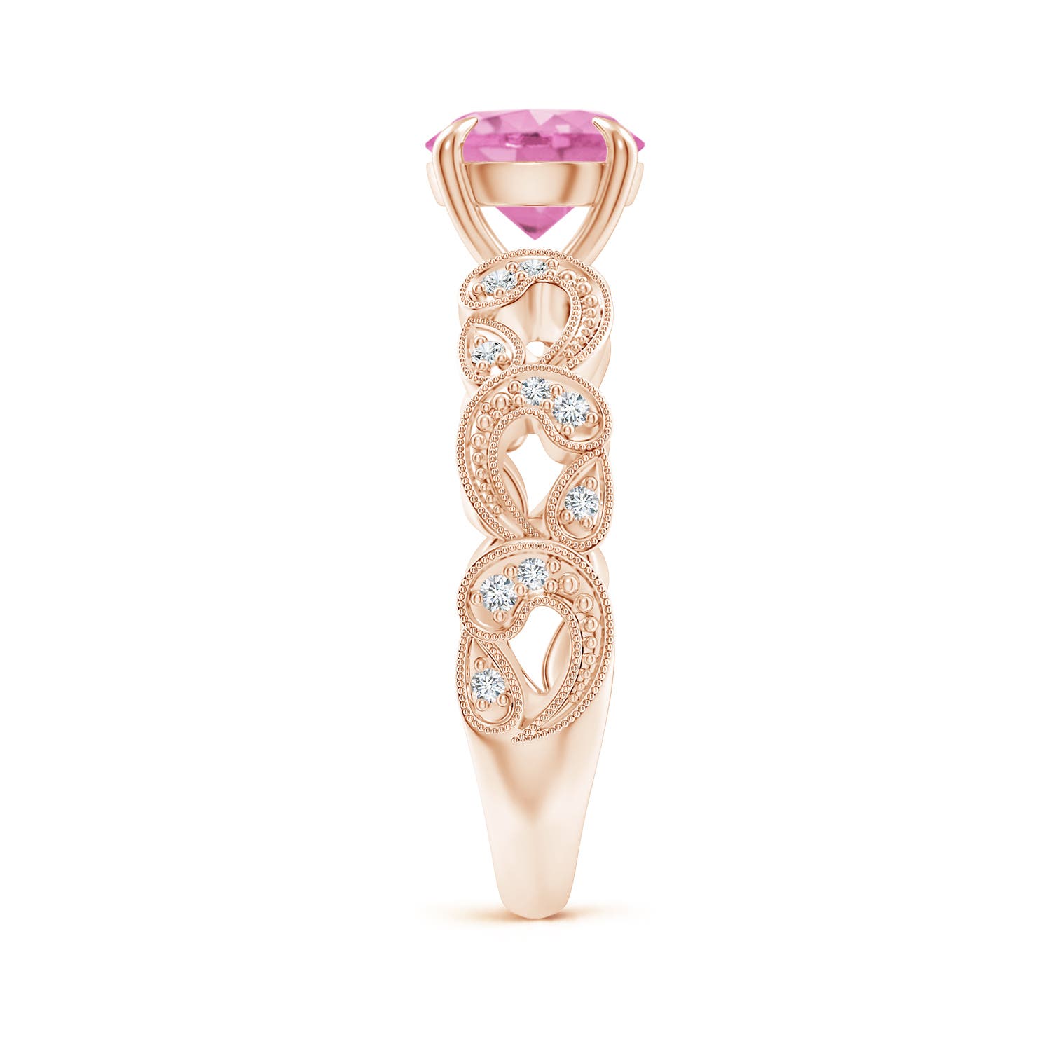 A - Pink Sapphire / 1.71 CT / 14 KT Rose Gold