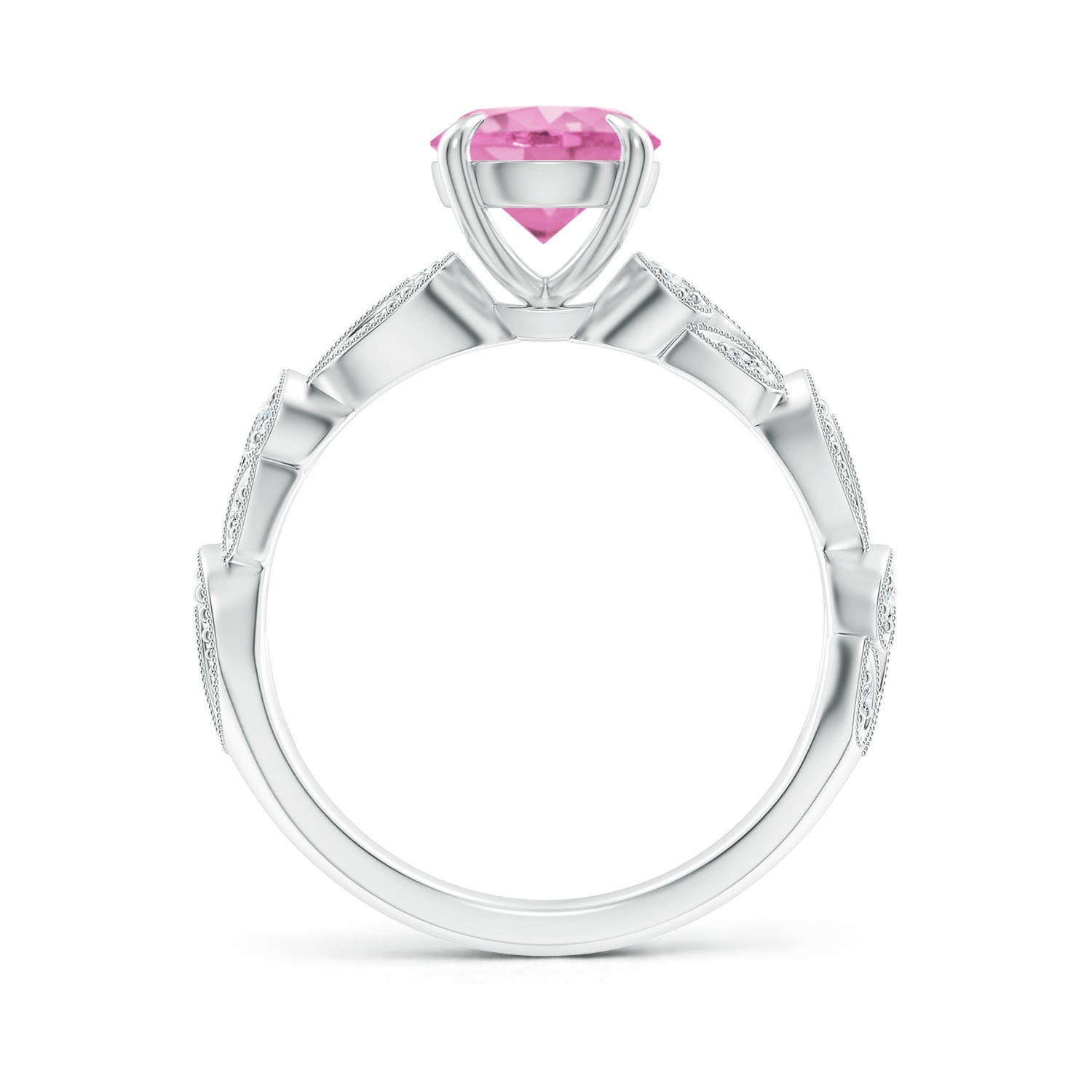 A - Pink Sapphire / 1.71 CT / 14 KT White Gold