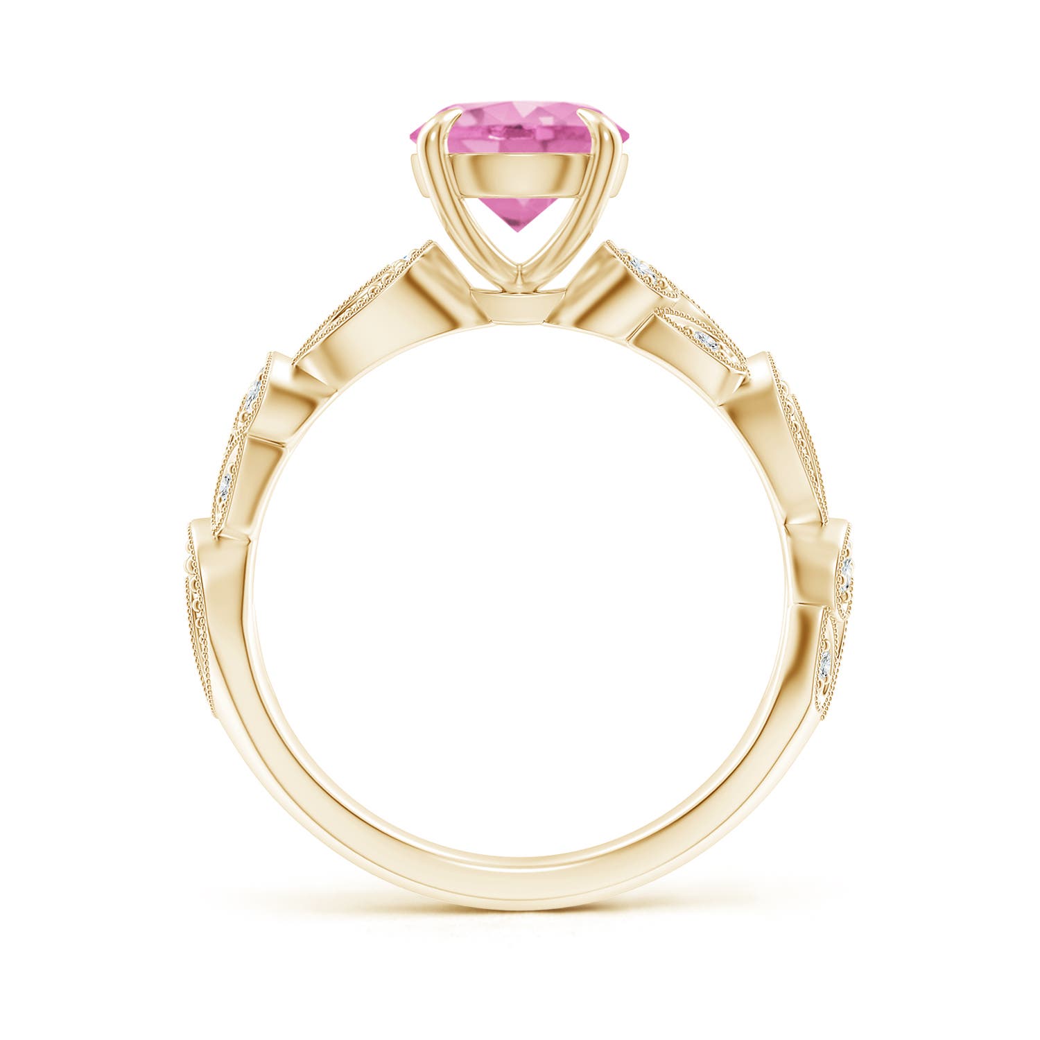 A - Pink Sapphire / 1.71 CT / 14 KT Yellow Gold