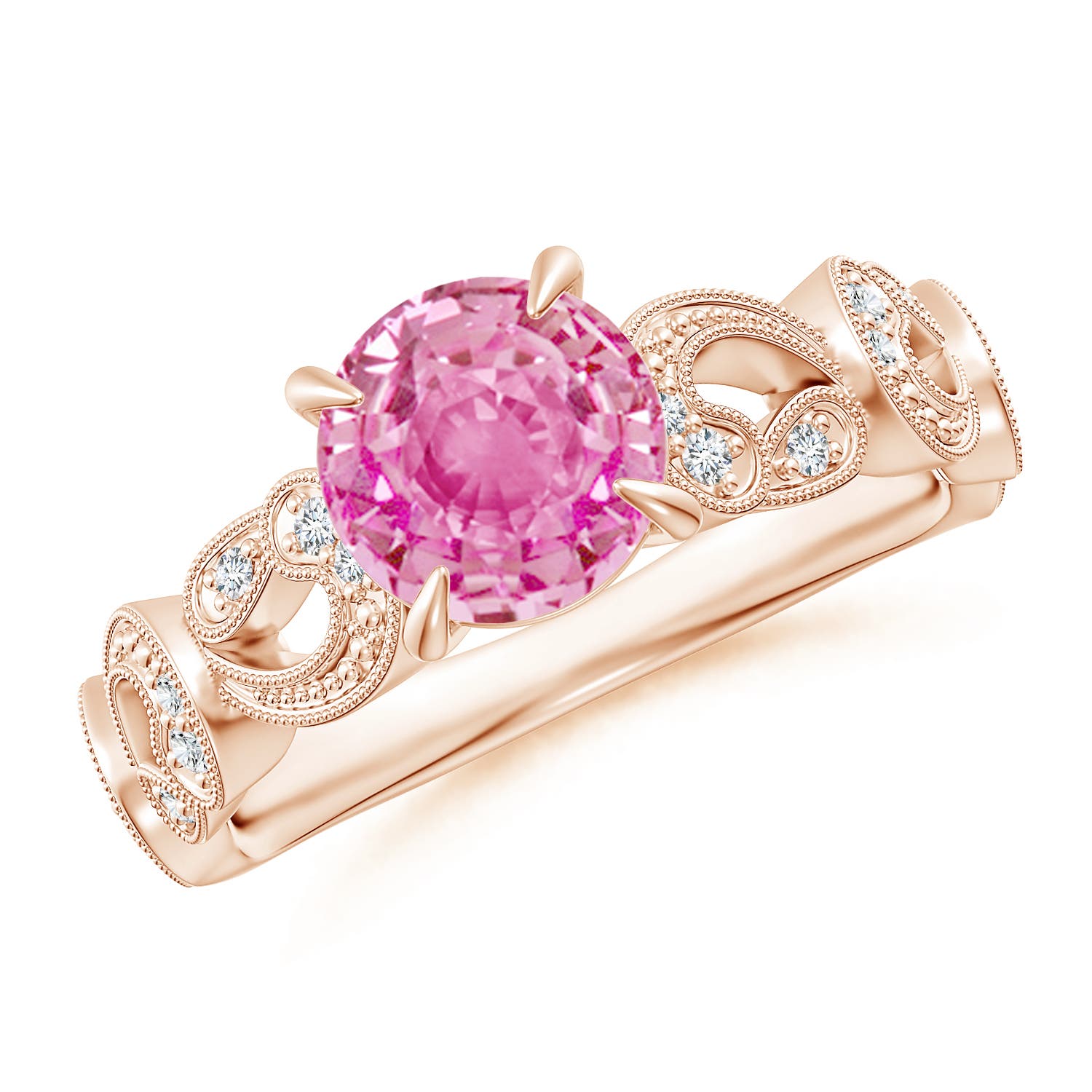 AA - Pink Sapphire / 1.71 CT / 14 KT Rose Gold