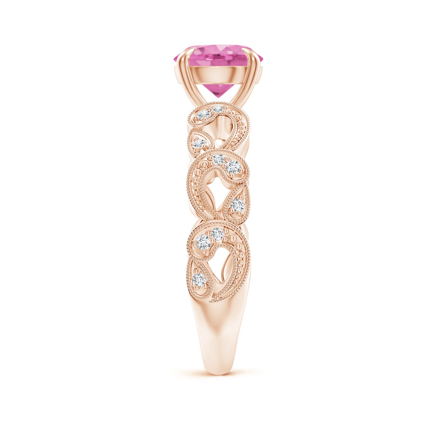 AA - Pink Sapphire / 1.71 CT / 14 KT Rose Gold