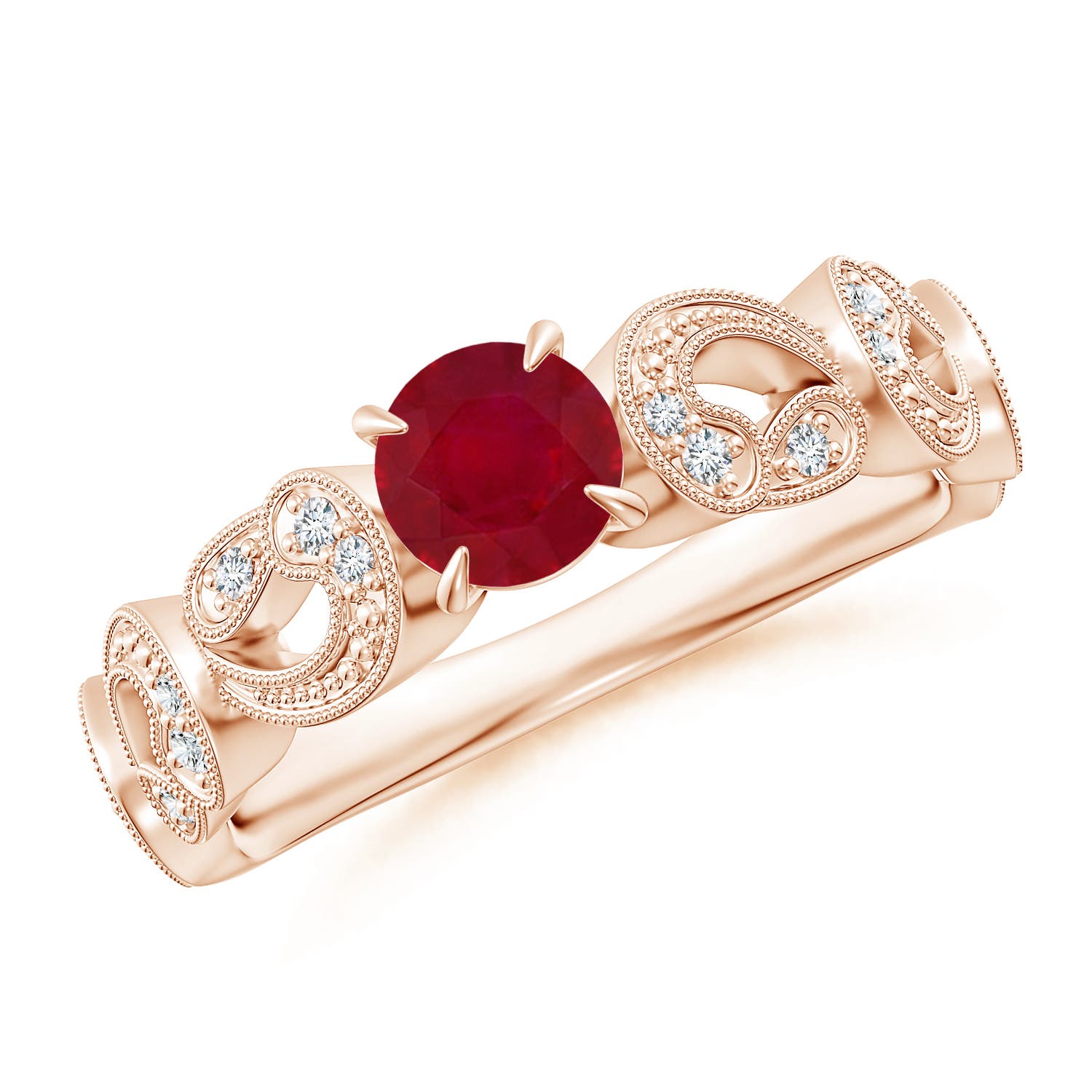 AA - Ruby / 0.71 CT / 14 KT Rose Gold