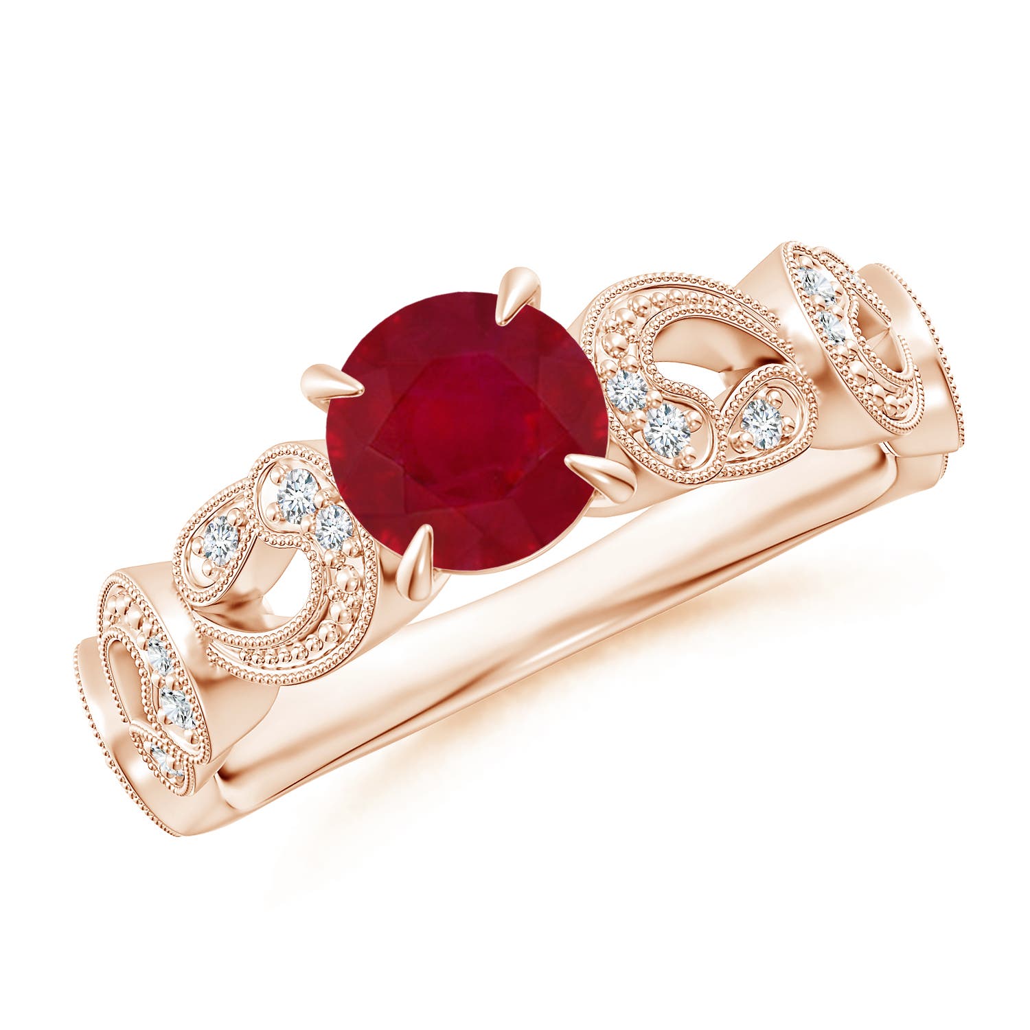 AA - Ruby / 1.11 CT / 14 KT Rose Gold