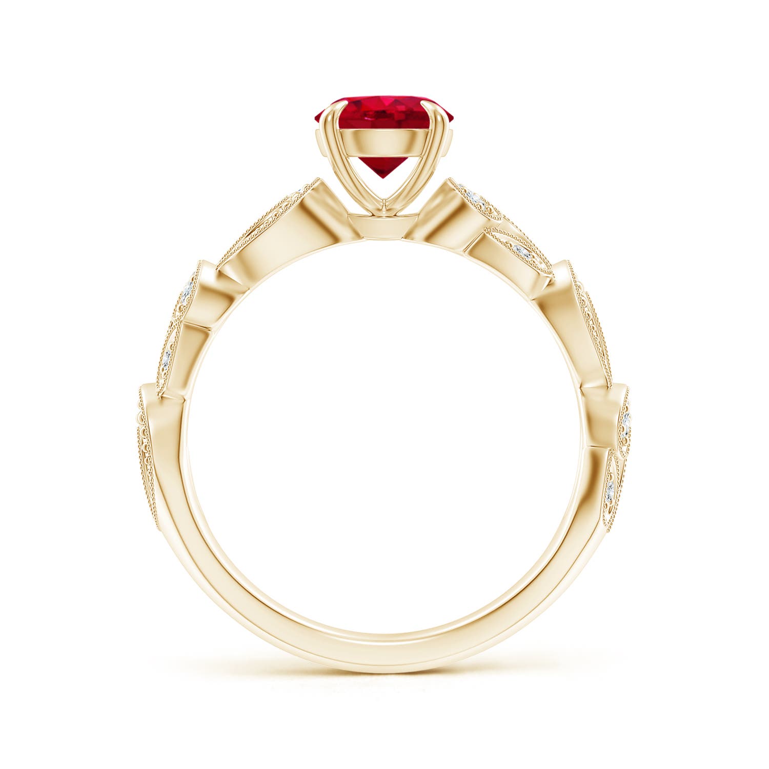 AAA - Ruby / 1.11 CT / 14 KT Yellow Gold