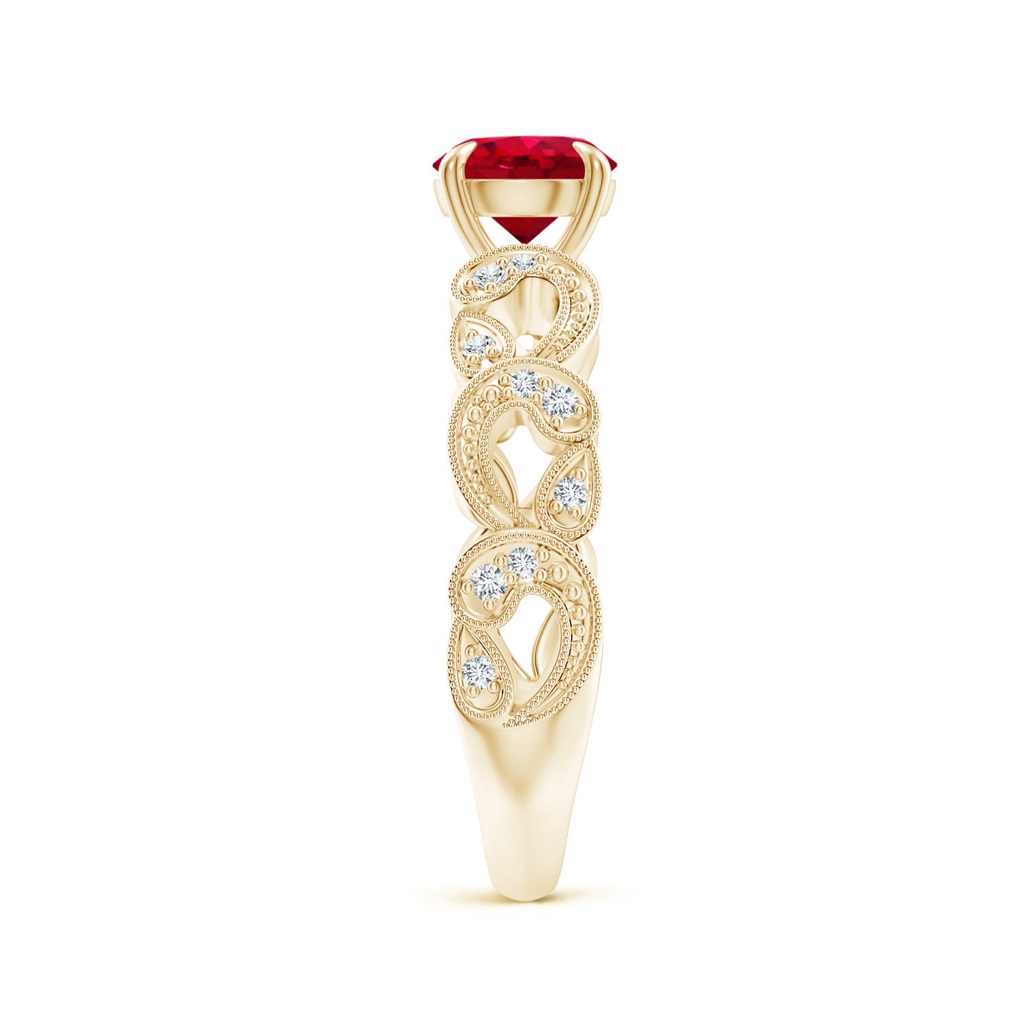 AAA - Ruby / 1.11 CT / 14 KT Yellow Gold