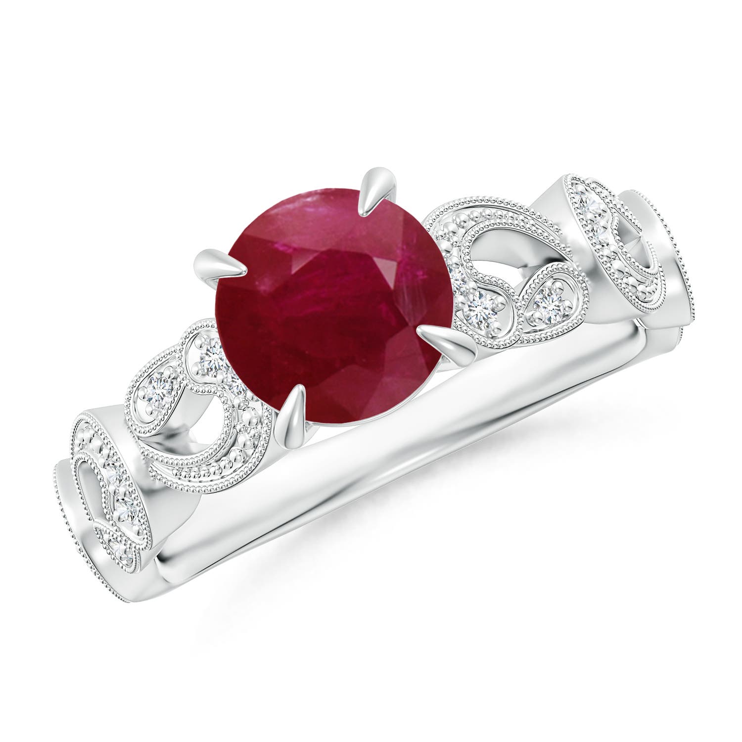 A - Ruby / 1.51 CT / 14 KT White Gold