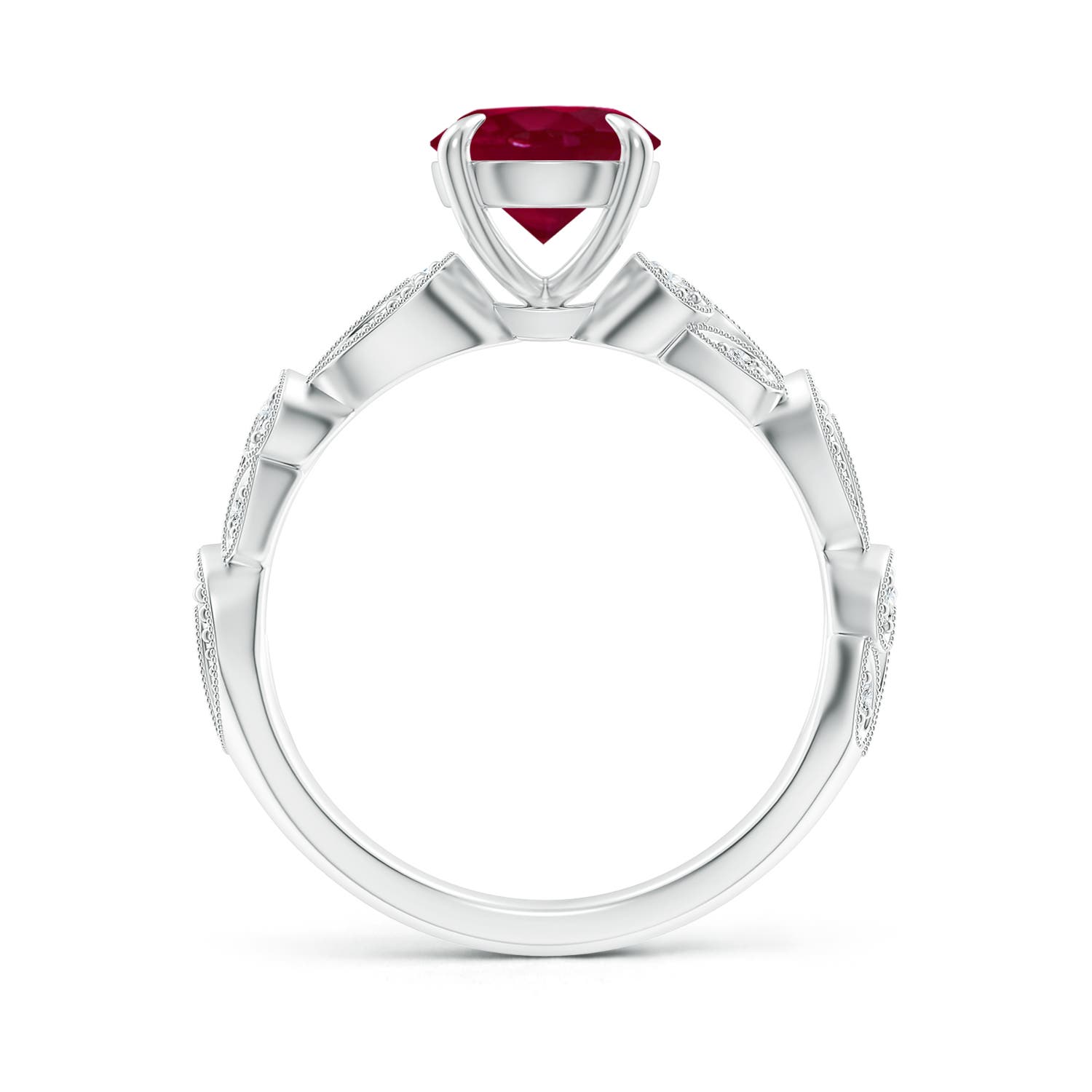 A - Ruby / 1.51 CT / 14 KT White Gold