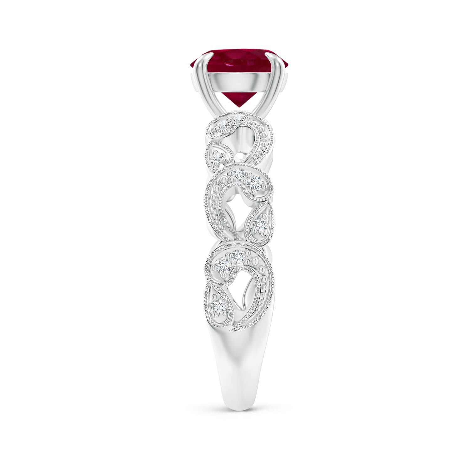 A - Ruby / 1.51 CT / 14 KT White Gold