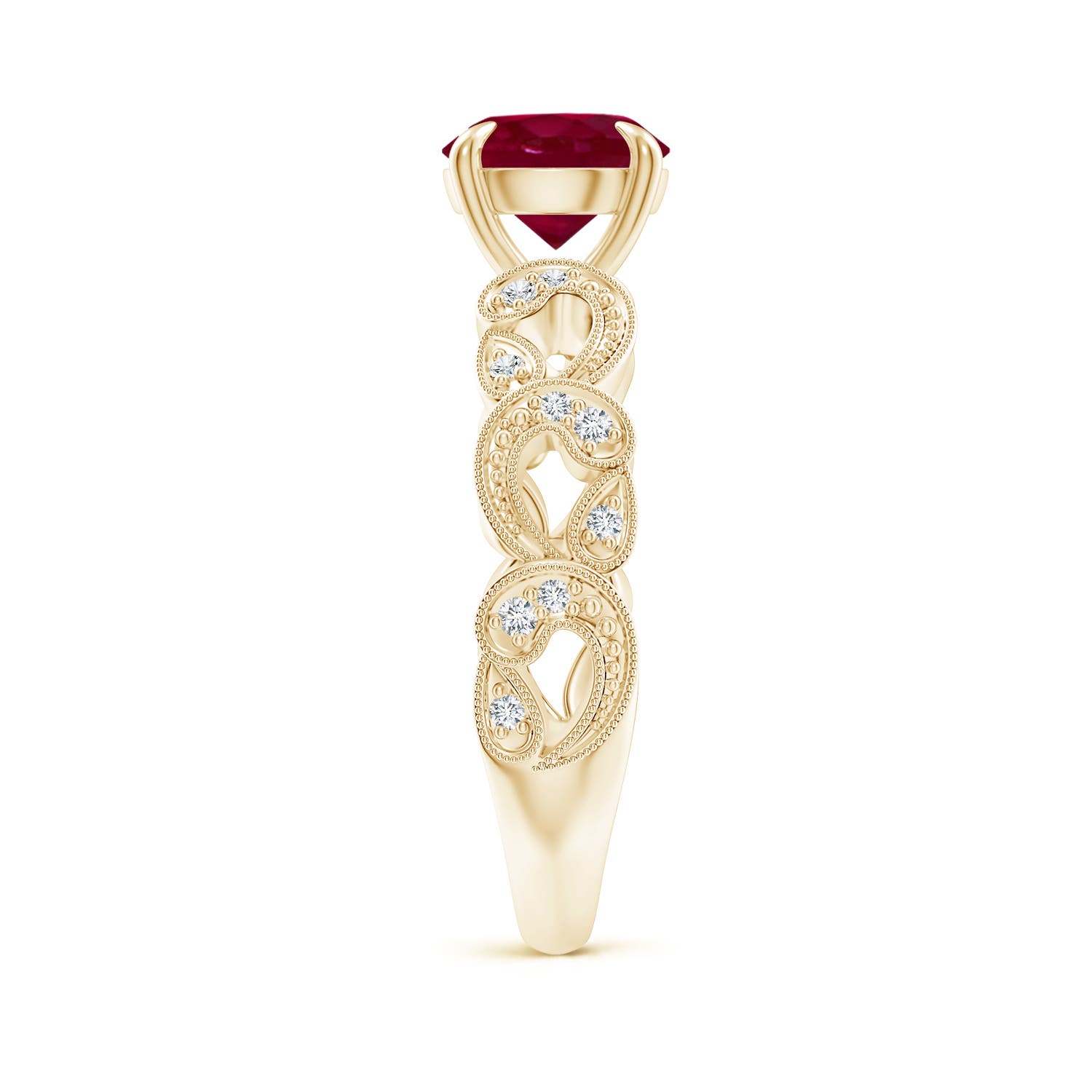 A - Ruby / 1.51 CT / 14 KT Yellow Gold