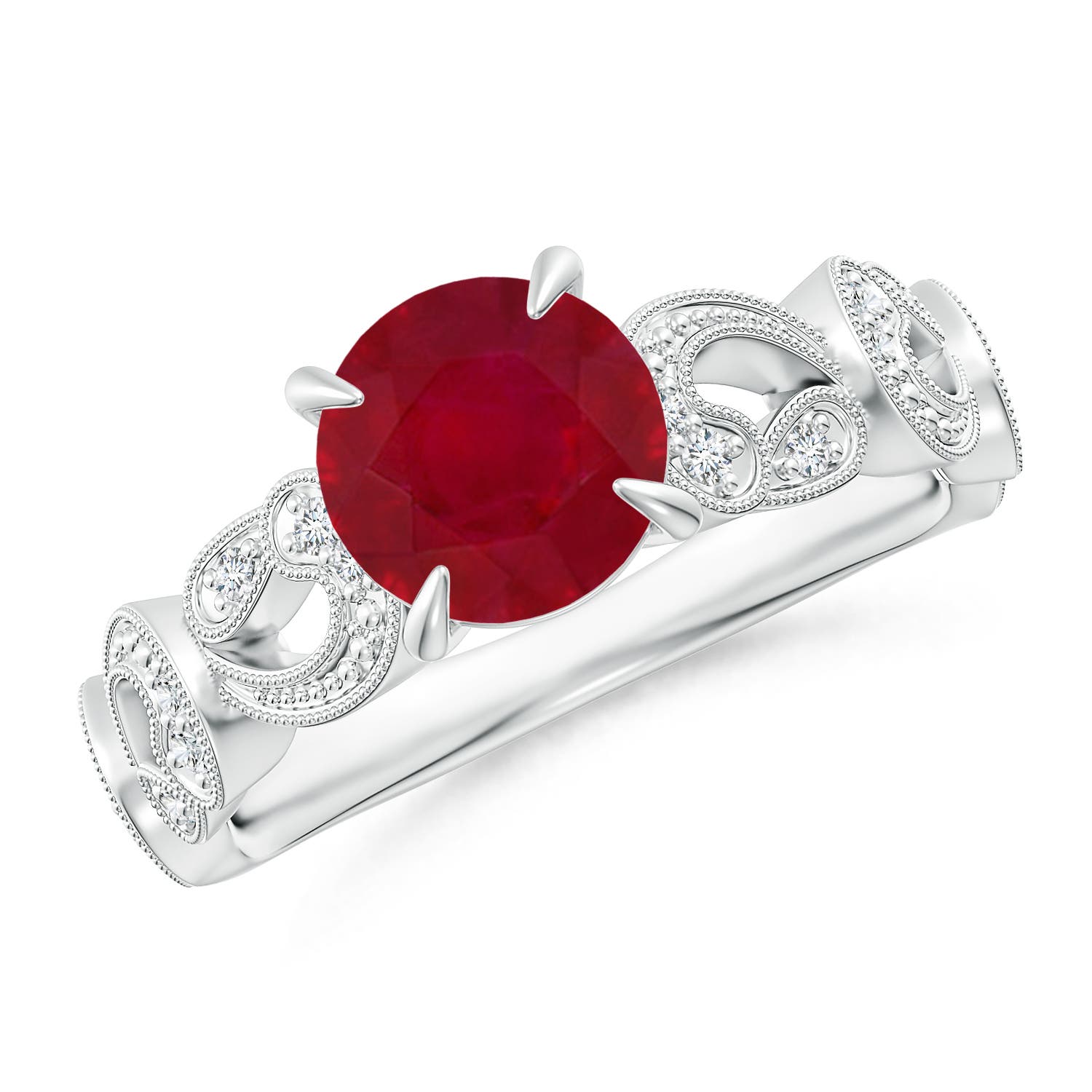 AA - Ruby / 1.51 CT / 14 KT White Gold