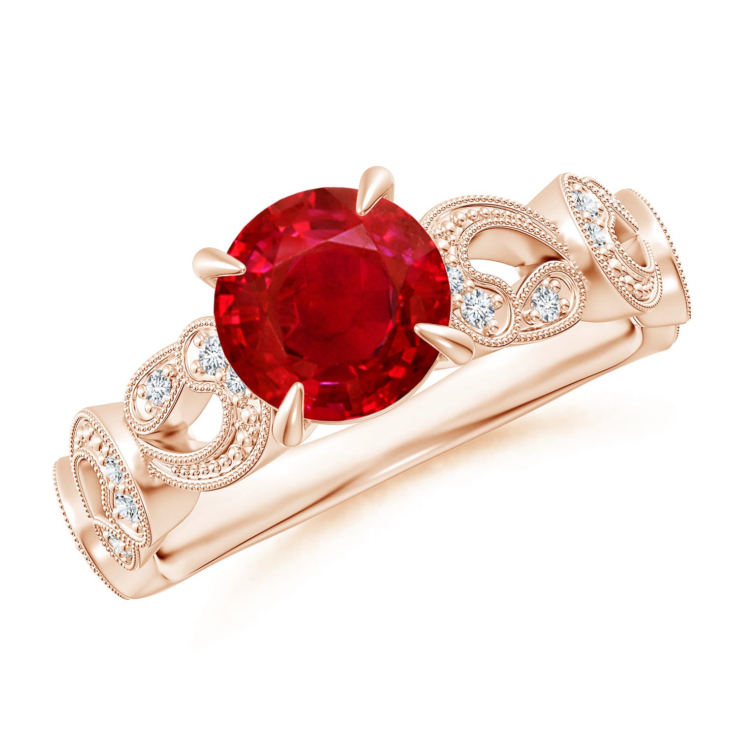 AAA - Ruby / 1.51 CT / 14 KT Rose Gold