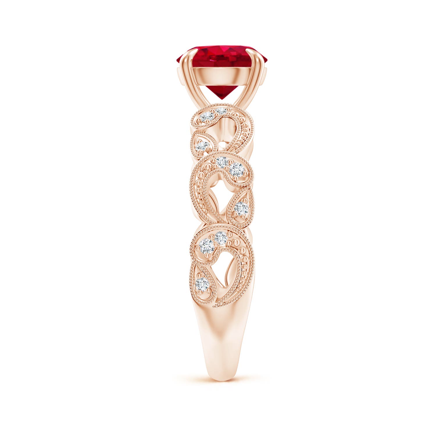 AAA - Ruby / 1.51 CT / 14 KT Rose Gold