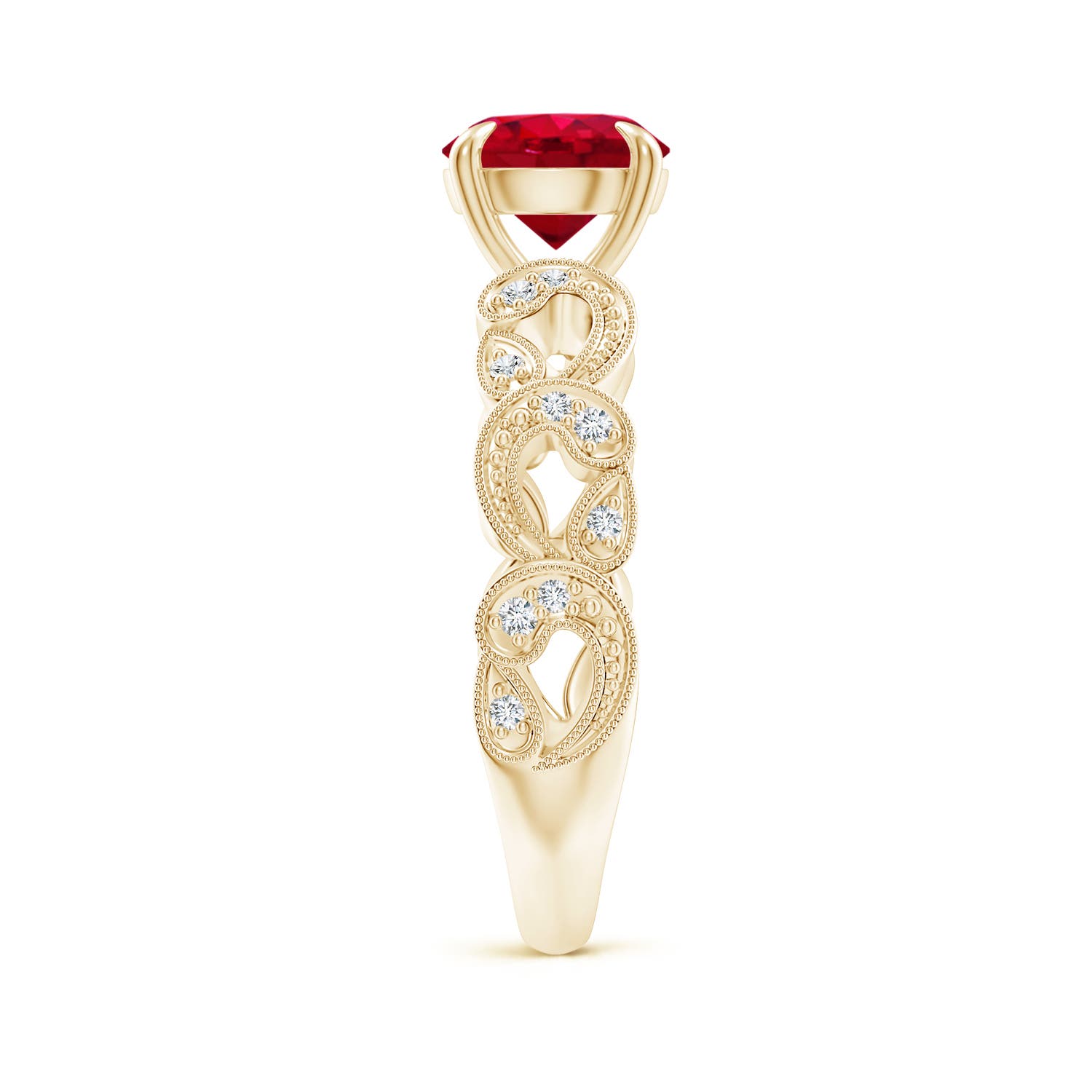 AAA - Ruby / 1.51 CT / 14 KT Yellow Gold