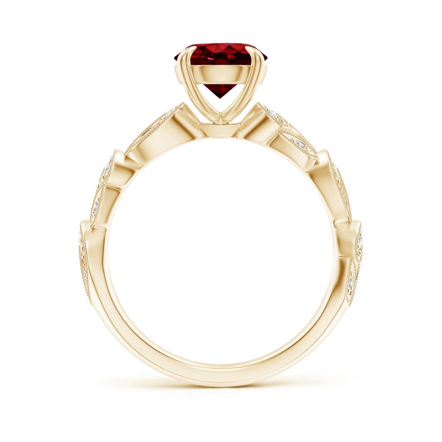 AAAA - Ruby / 1.51 CT / 14 KT Yellow Gold