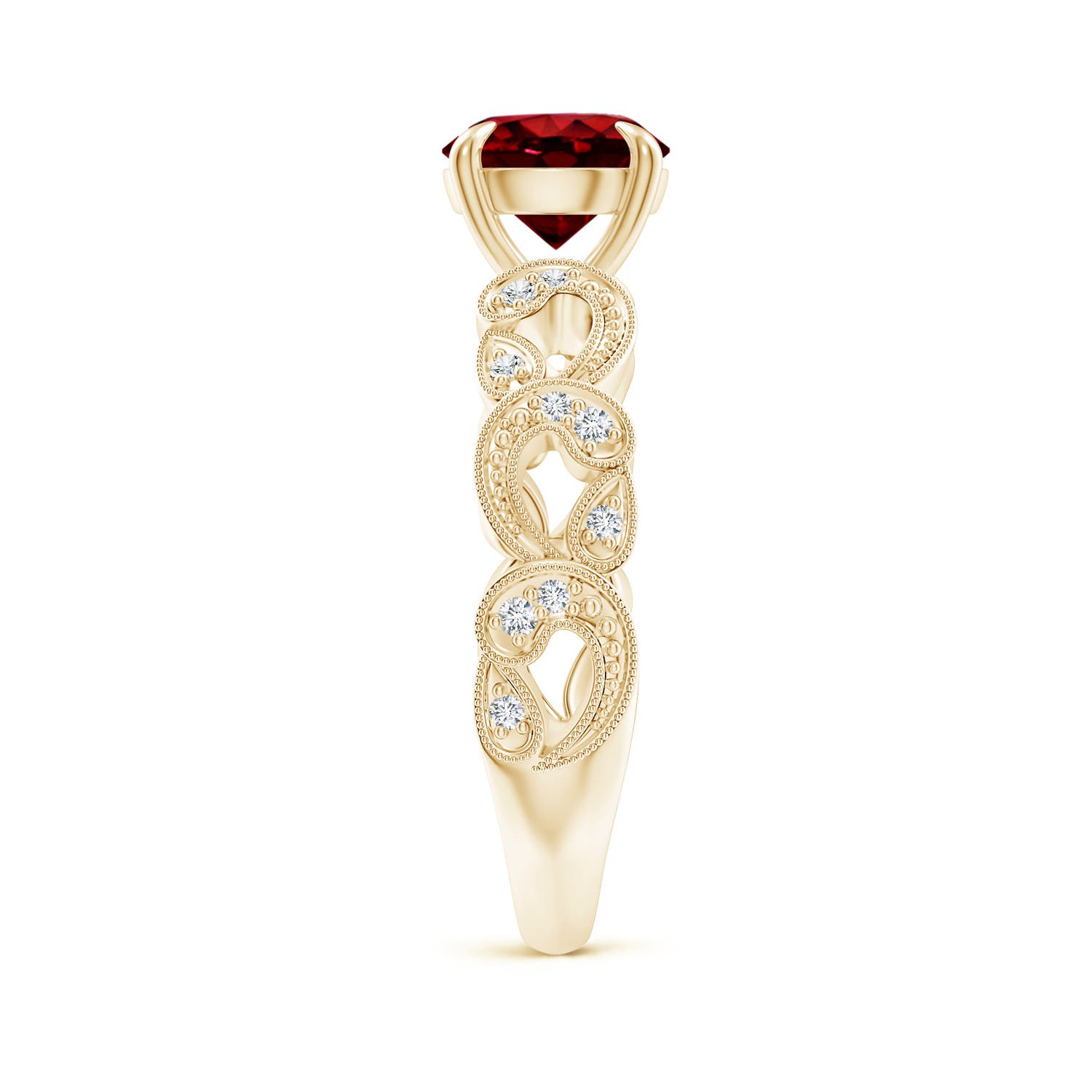 AAAA - Ruby / 1.51 CT / 14 KT Yellow Gold