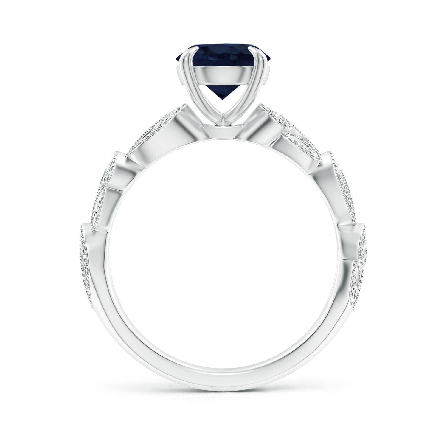 A - Blue Sapphire / 1.71 CT / 14 KT White Gold