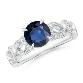 Round AA Blue Sapphire