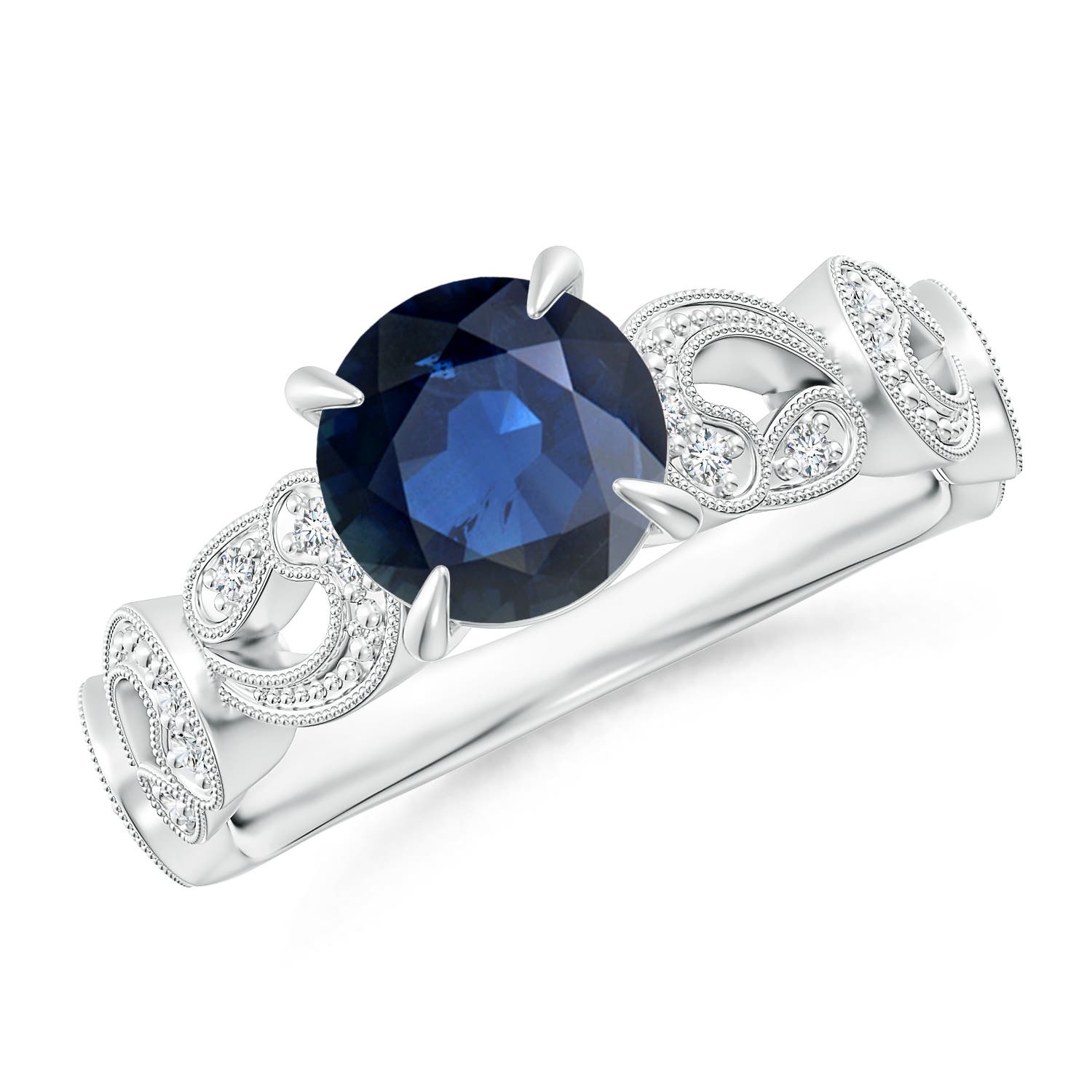 AA - Blue Sapphire / 1.71 CT / 14 KT White Gold