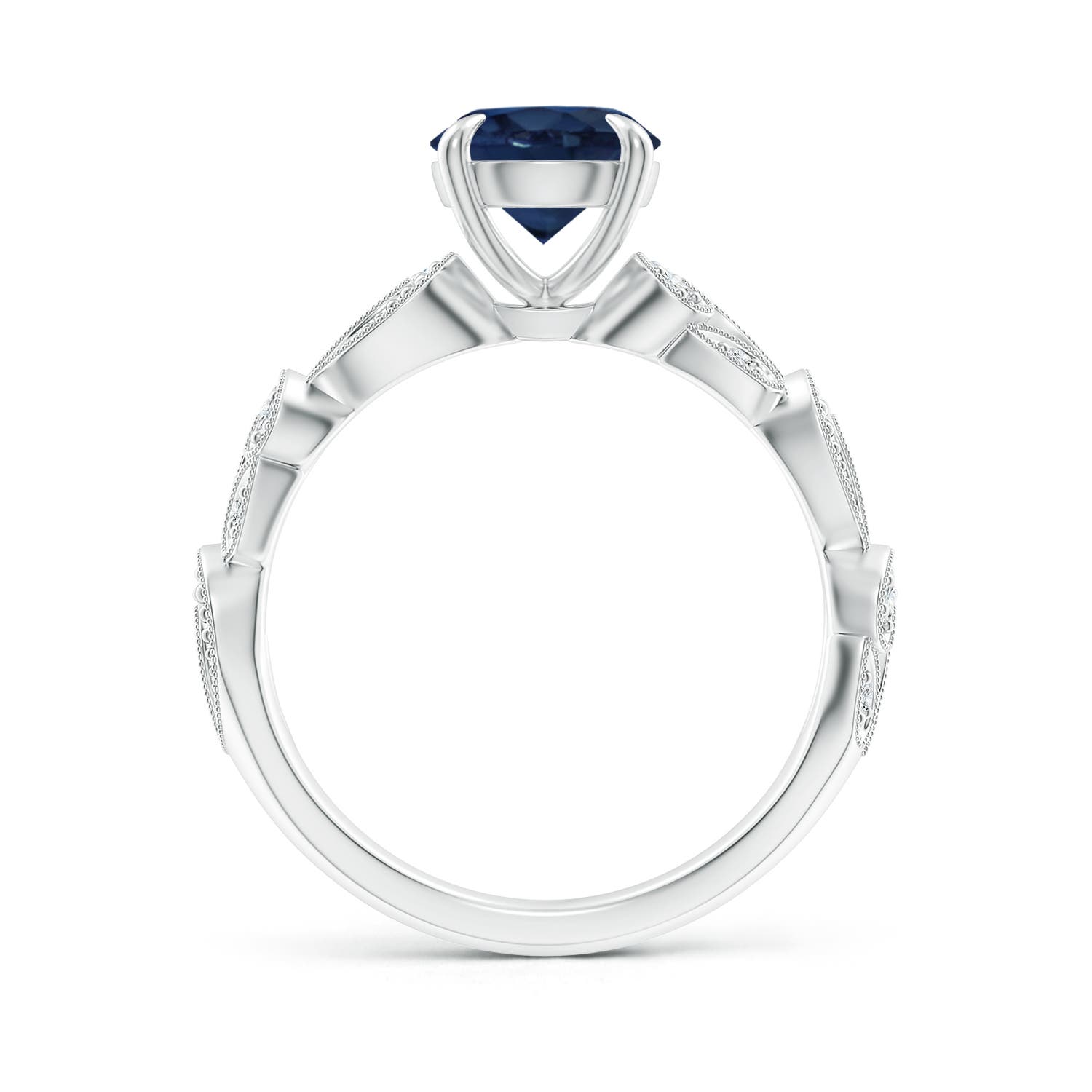 AA - Blue Sapphire / 1.71 CT / 14 KT White Gold