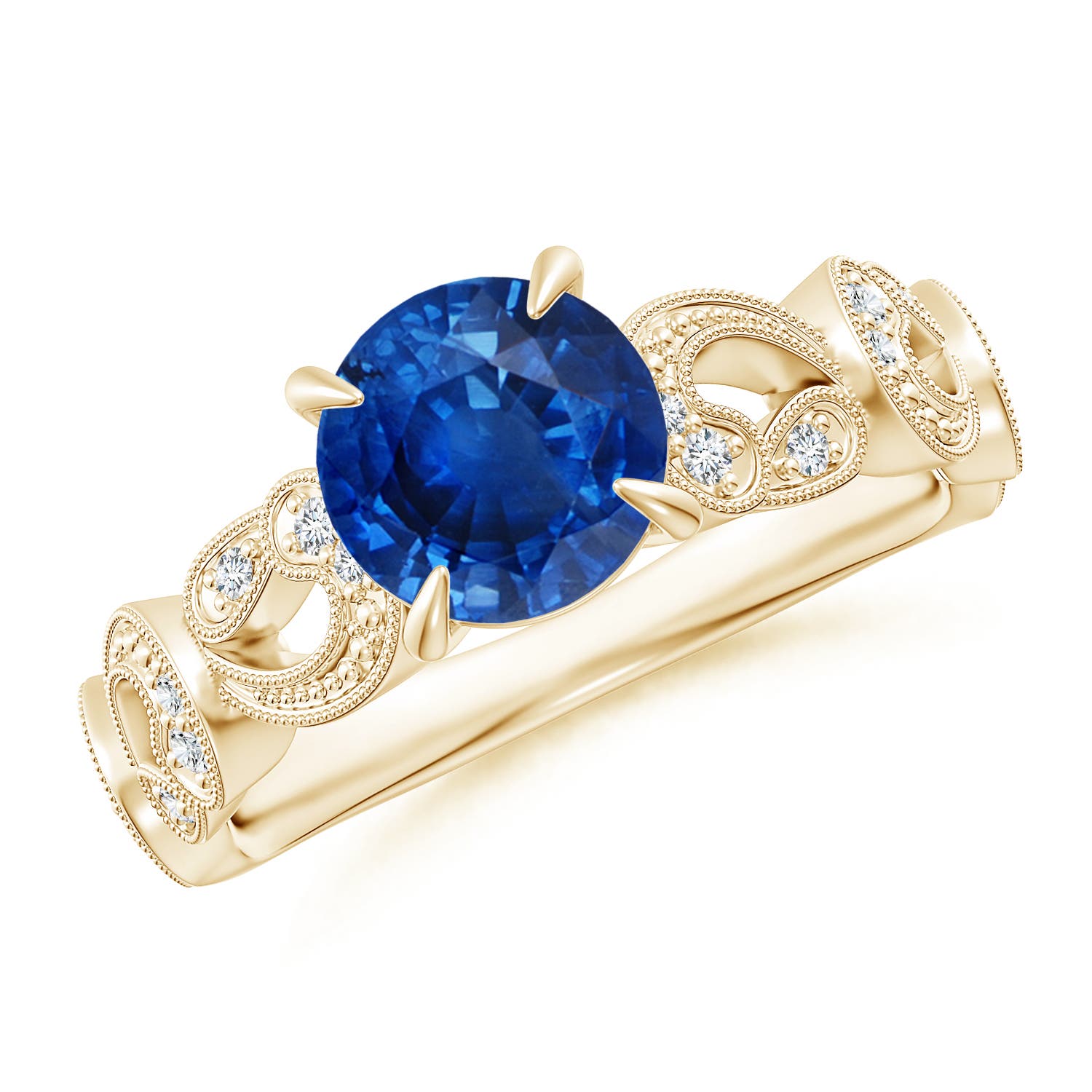 AAA - Blue Sapphire / 1.71 CT / 14 KT Yellow Gold