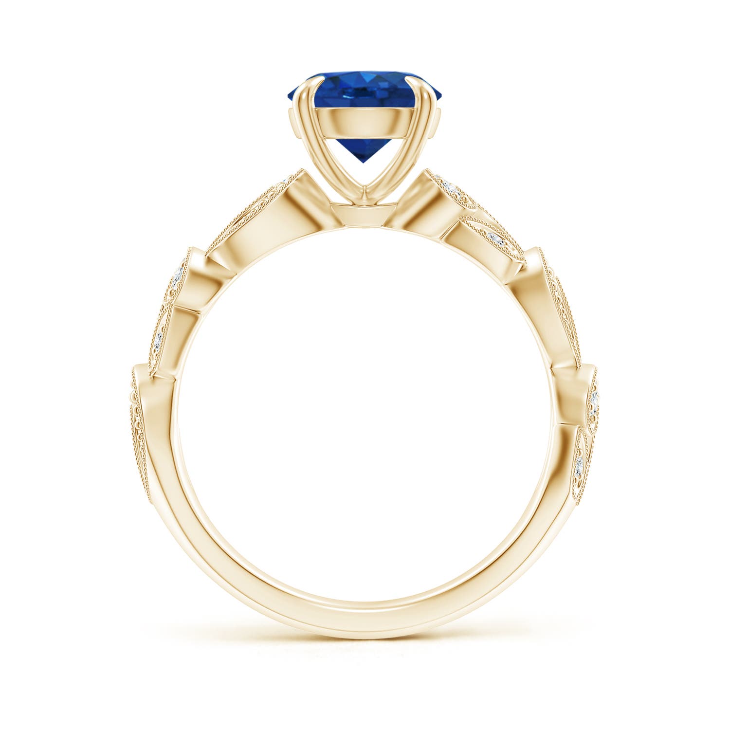 AAA - Blue Sapphire / 1.71 CT / 14 KT Yellow Gold