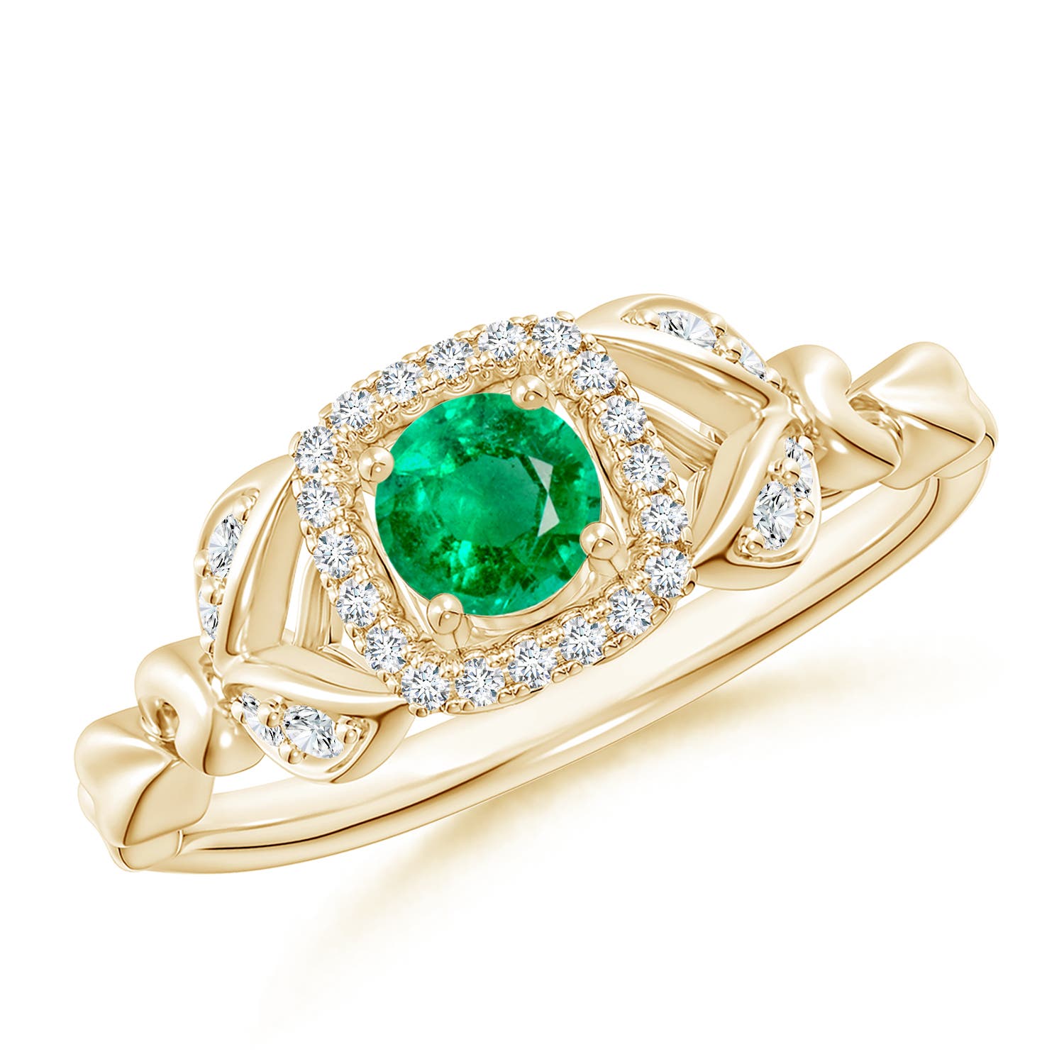 AAA - Emerald / 0.42 CT / 14 KT Yellow Gold