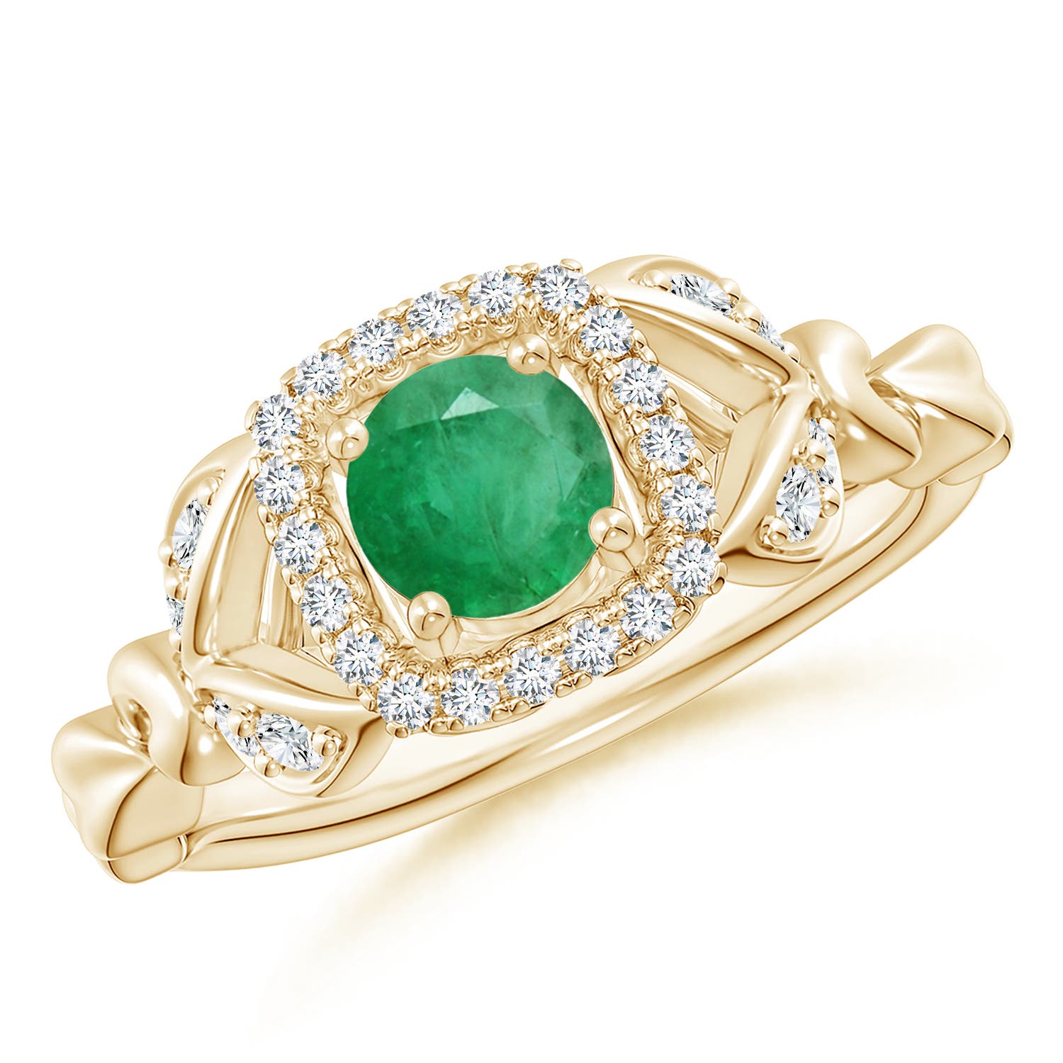 A - Emerald / 0.68 CT / 14 KT Yellow Gold