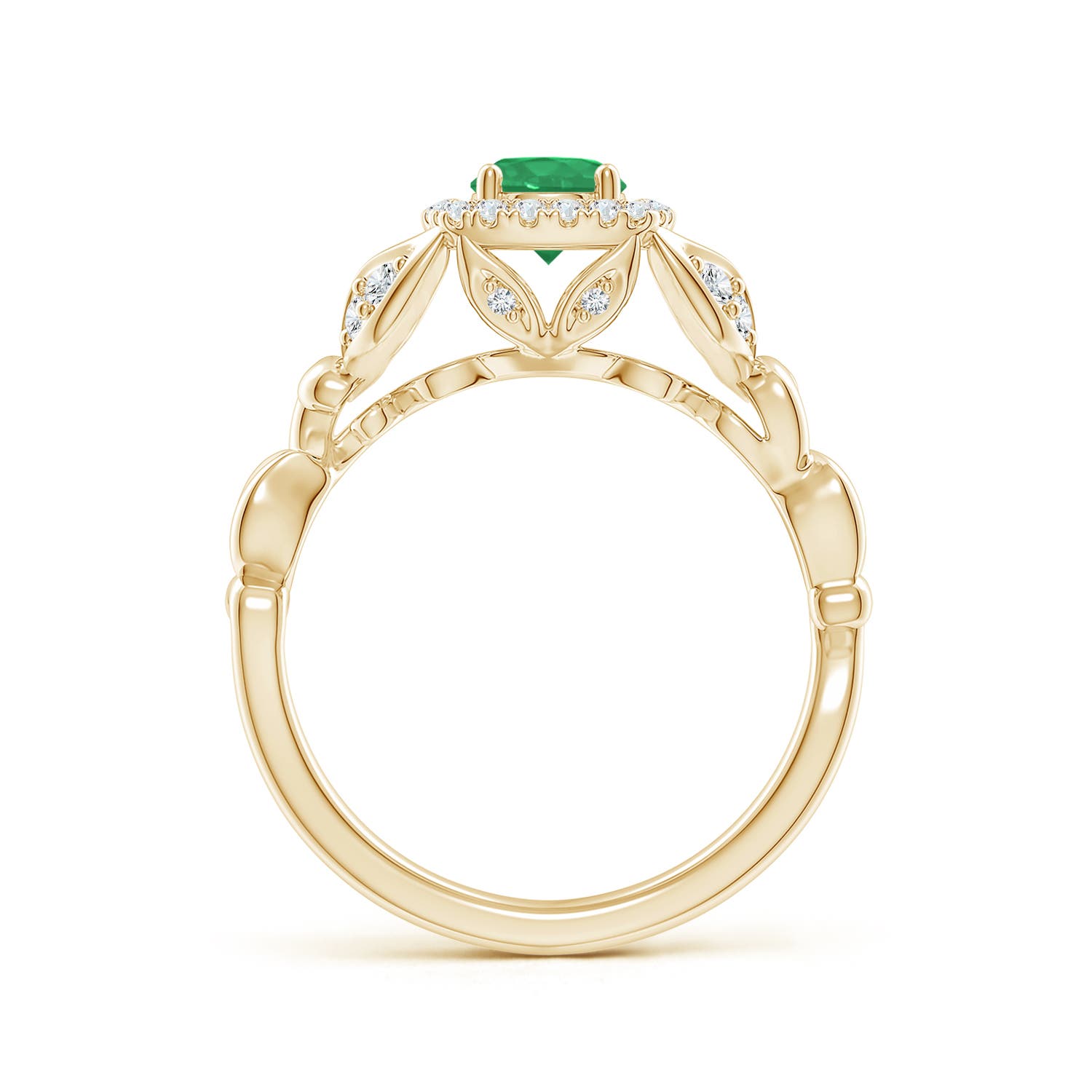 A - Emerald / 0.68 CT / 14 KT Yellow Gold