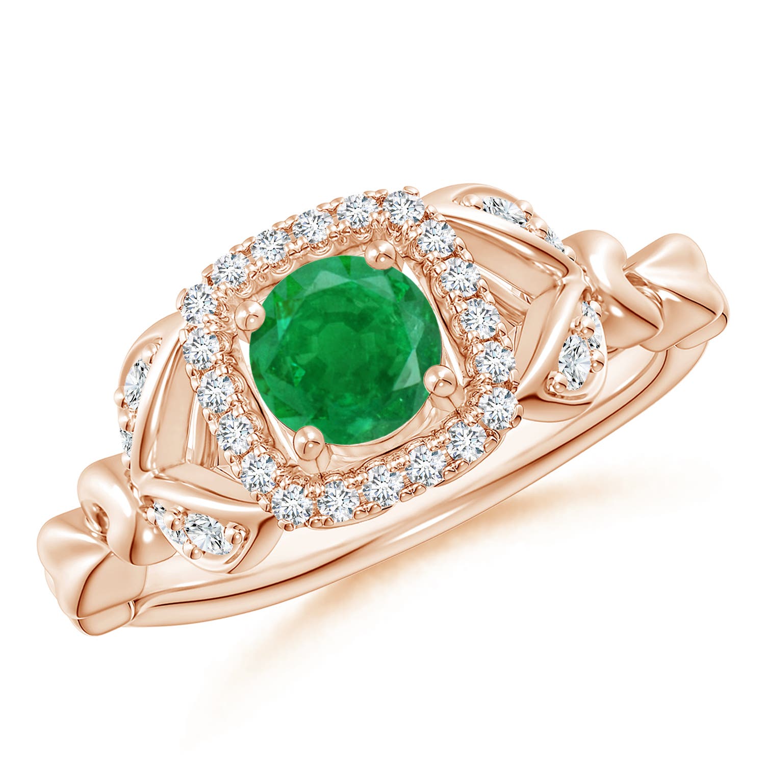 AA - Emerald / 0.68 CT / 14 KT Rose Gold