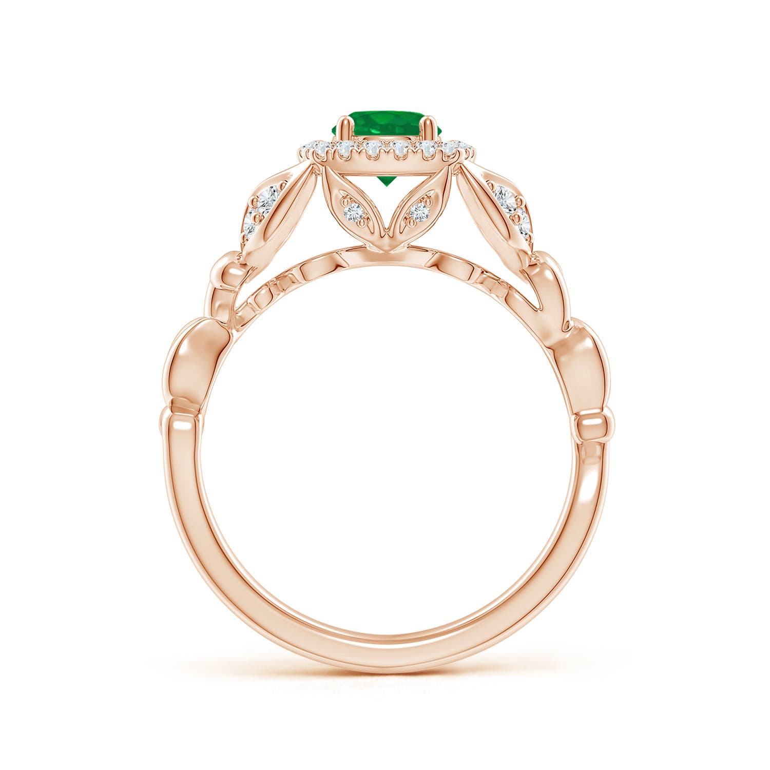 AA - Emerald / 0.68 CT / 14 KT Rose Gold