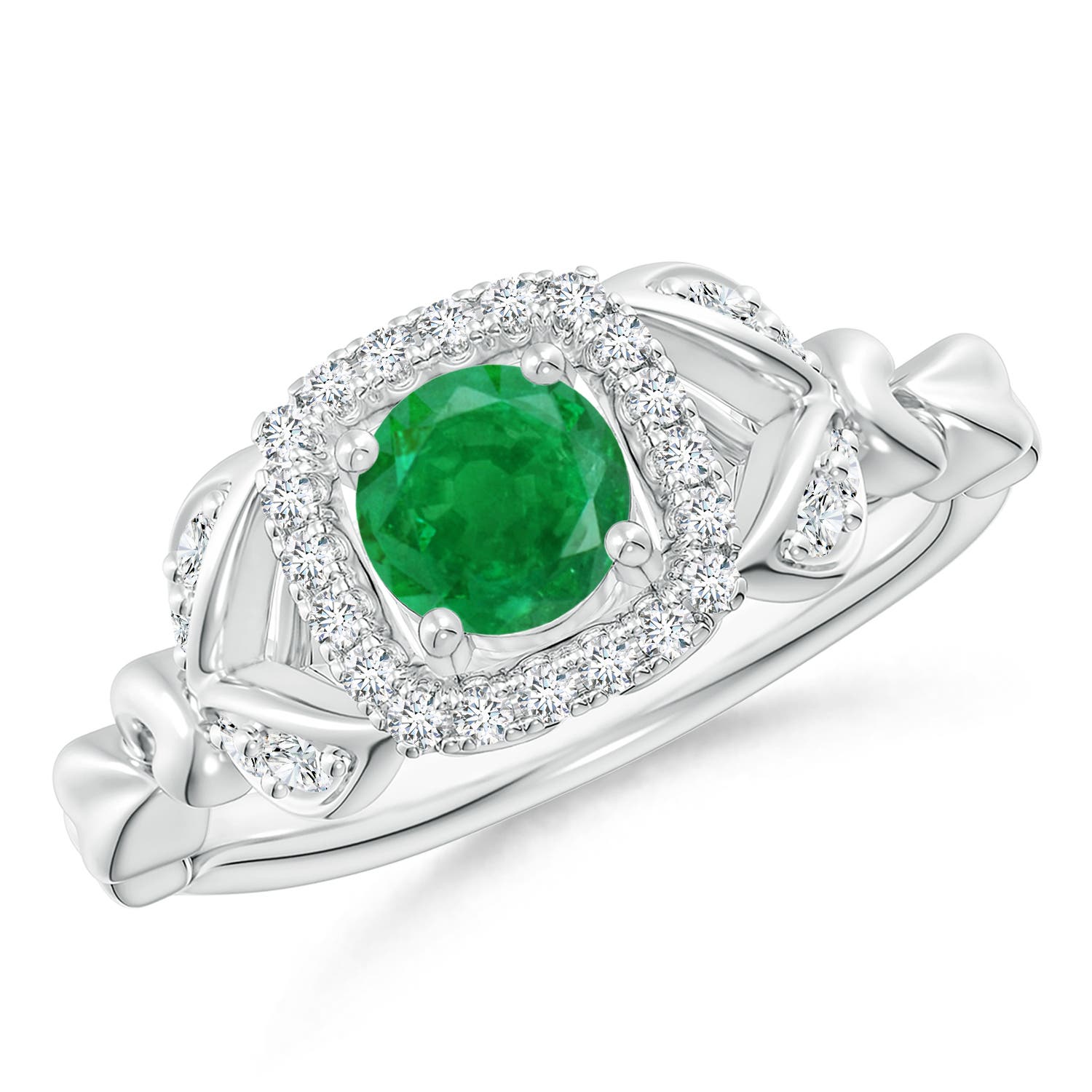 AA - Emerald / 0.68 CT / 14 KT White Gold