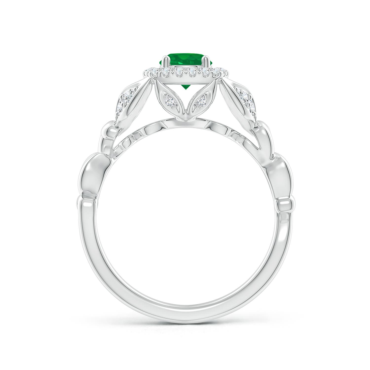 AA - Emerald / 0.68 CT / 14 KT White Gold