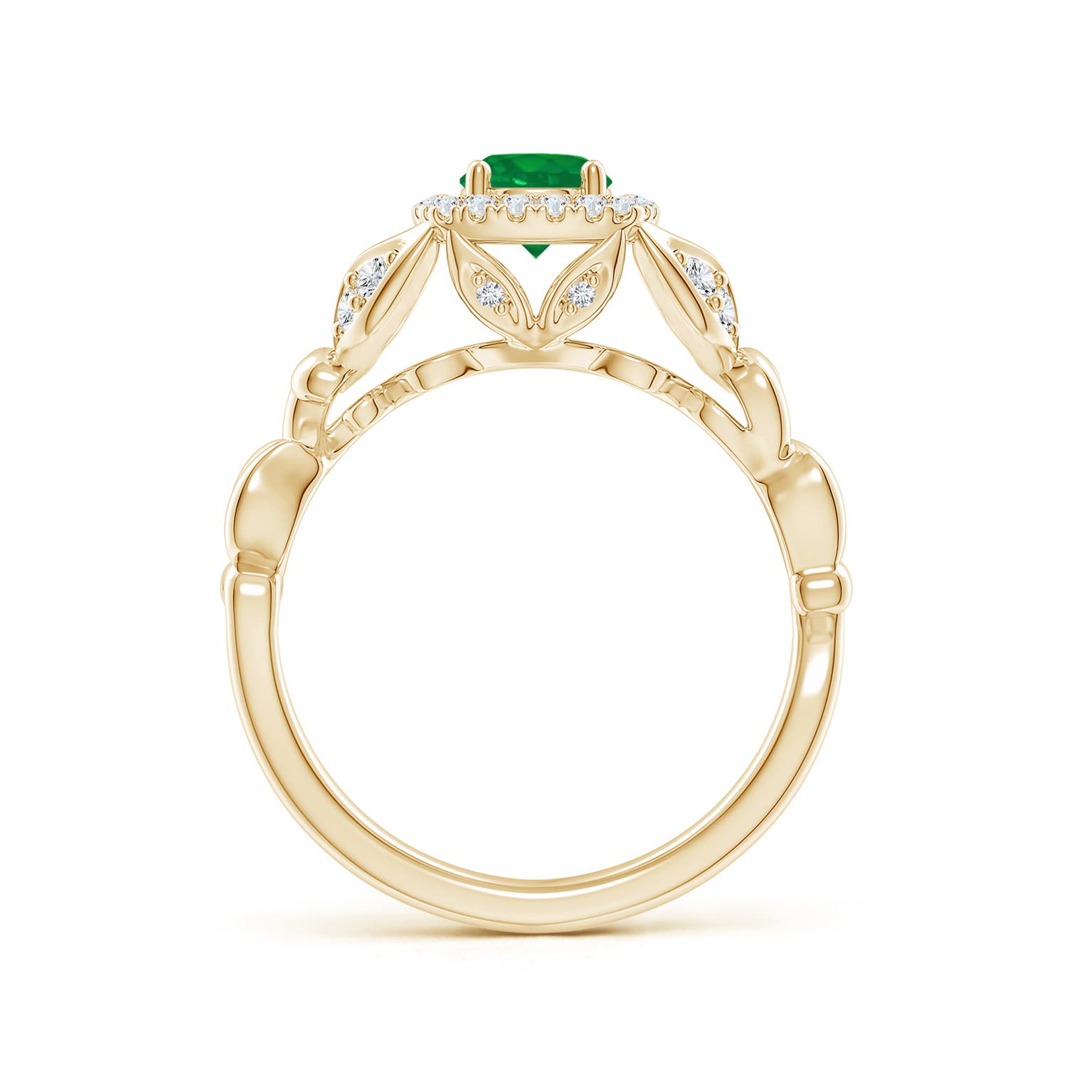 AA - Emerald / 0.68 CT / 14 KT Yellow Gold