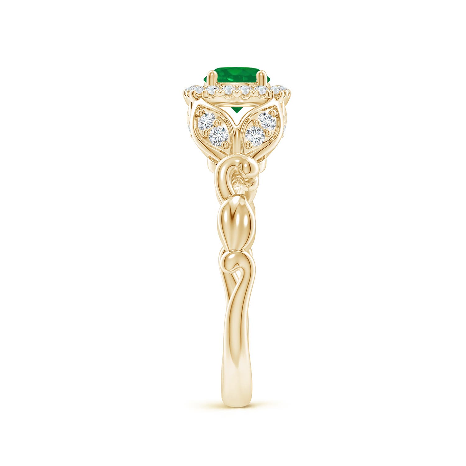 AA - Emerald / 0.68 CT / 14 KT Yellow Gold