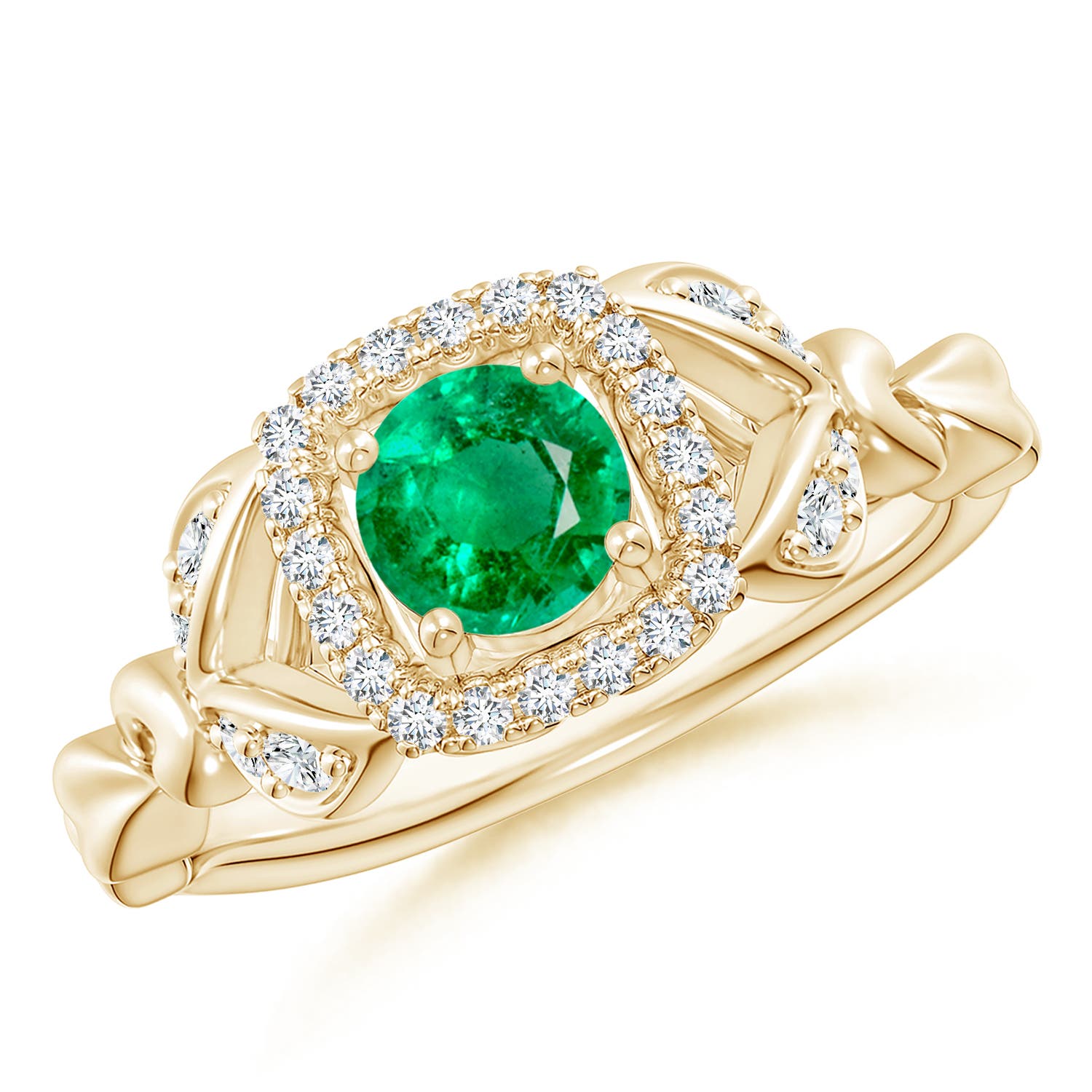 AAA - Emerald / 0.68 CT / 14 KT Yellow Gold