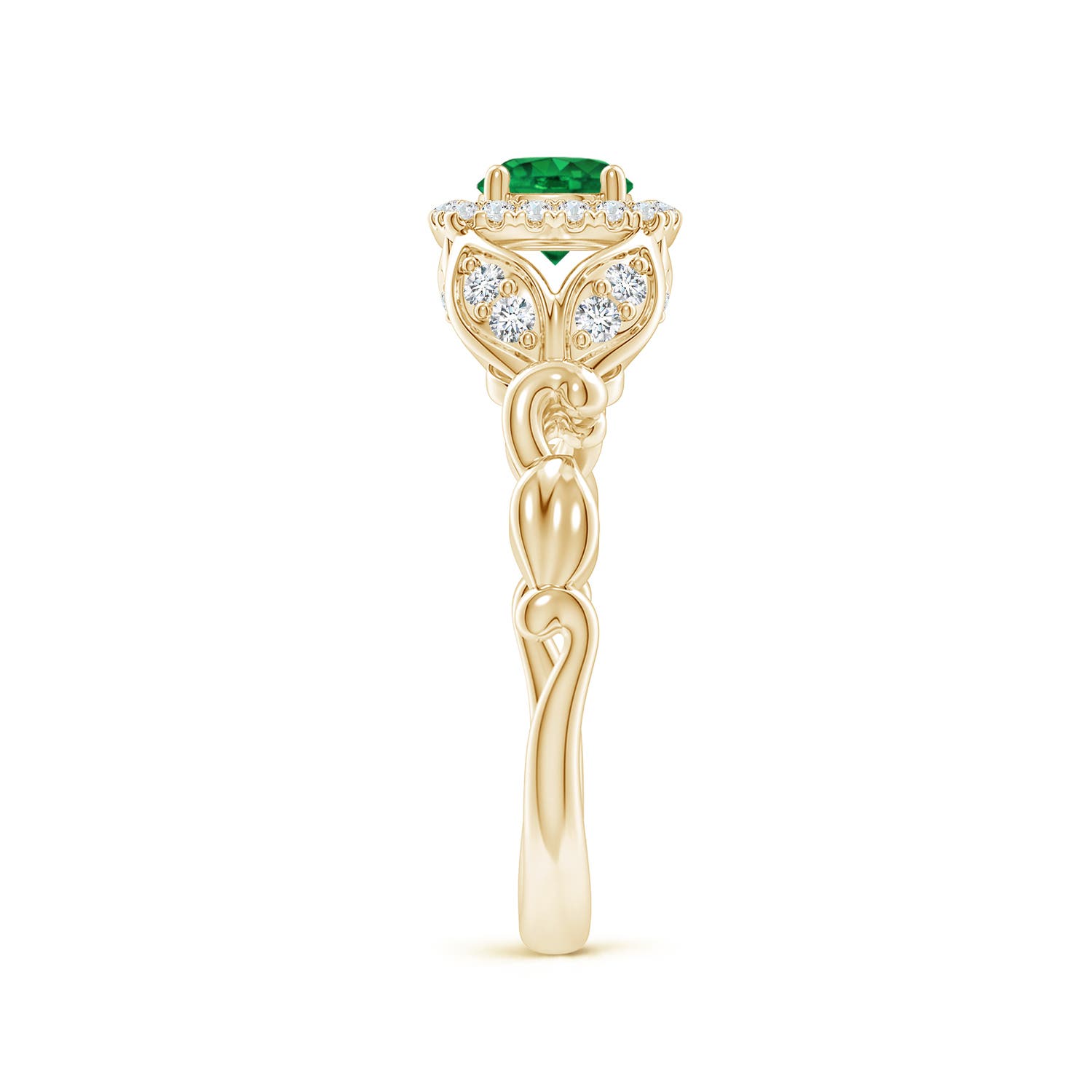 AAA - Emerald / 0.68 CT / 14 KT Yellow Gold