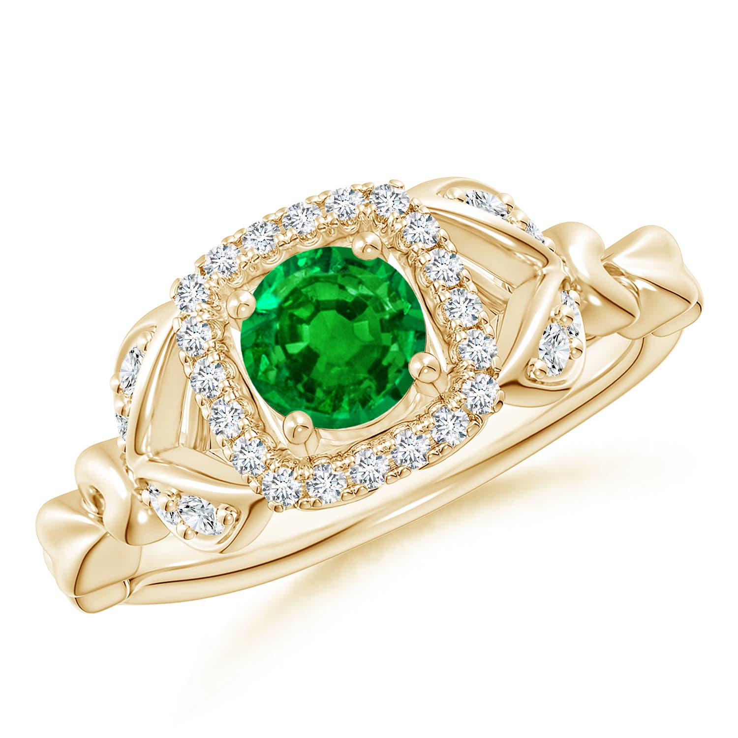 AAAA - Emerald / 0.68 CT / 14 KT Yellow Gold