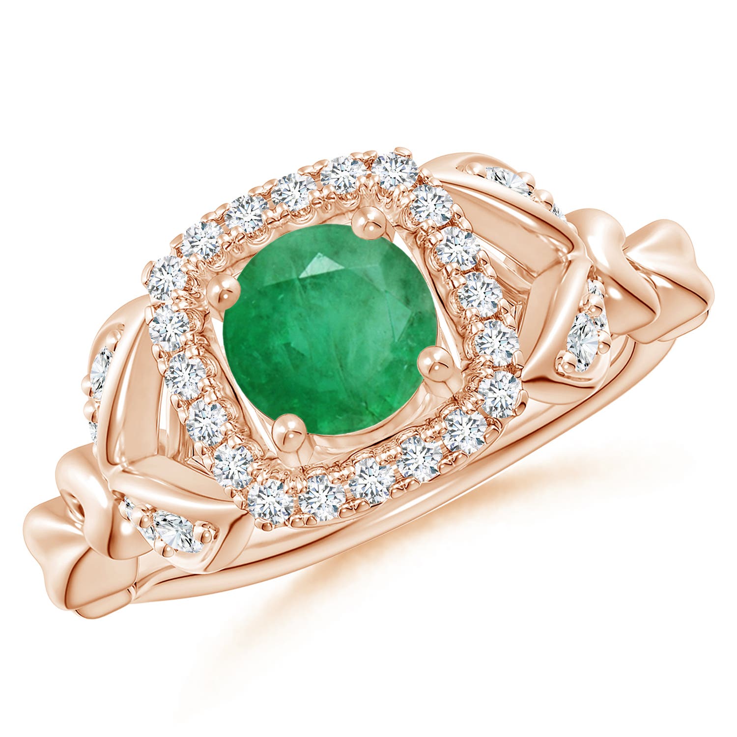 A - Emerald / 1.07 CT / 14 KT Rose Gold