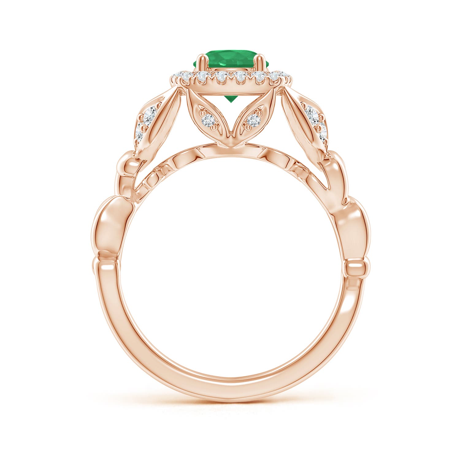 A - Emerald / 1.07 CT / 14 KT Rose Gold